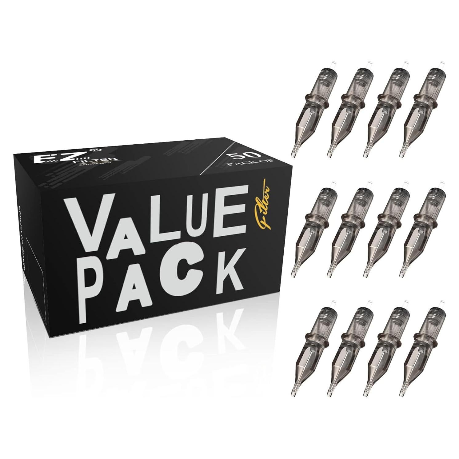 Agujas de Cartucho de Tatuaje EZTAT2 50Pcs Variadas 1RL-9RL