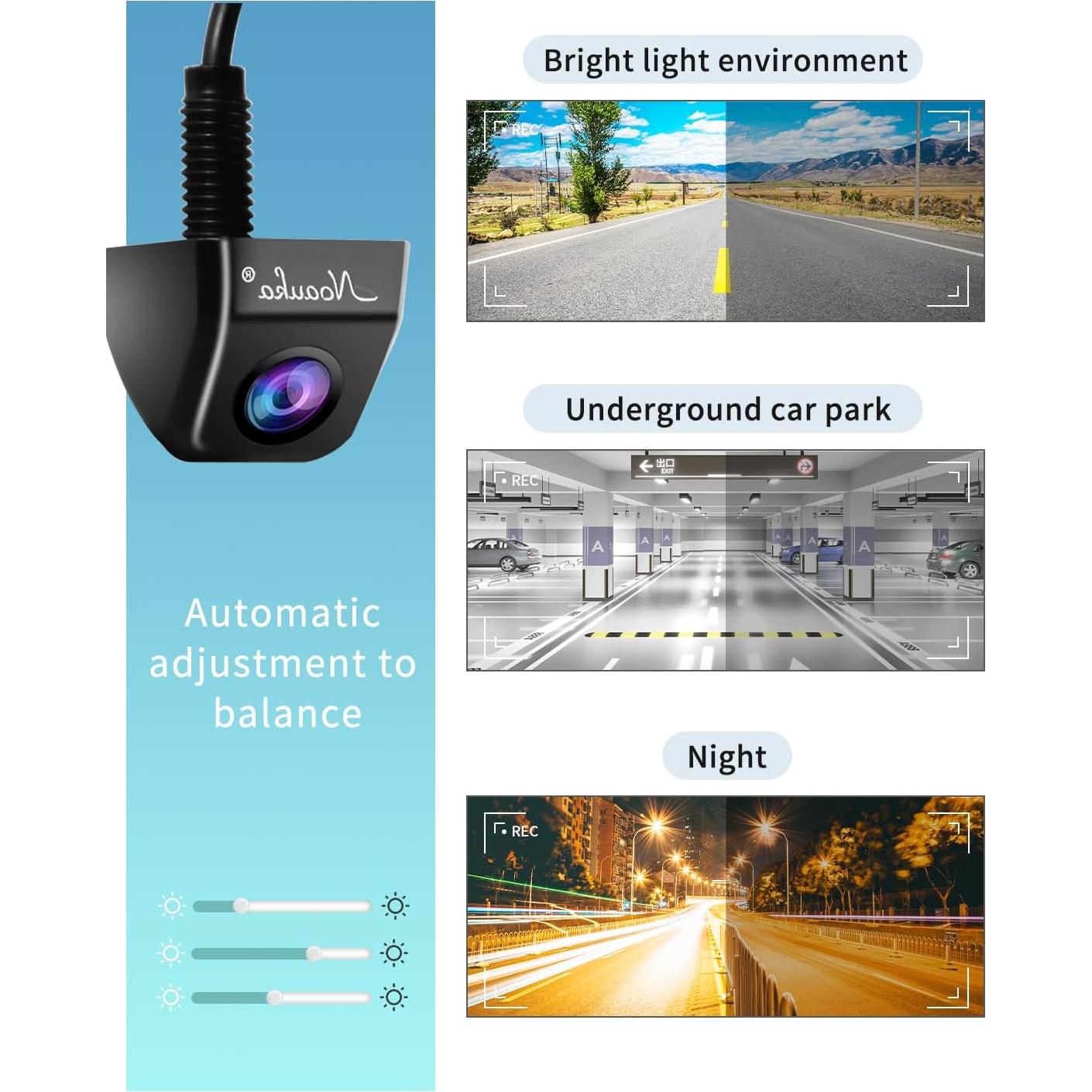 Cámara de visión trasera NOAUKA CA01 HD 170° IP69 nocturna