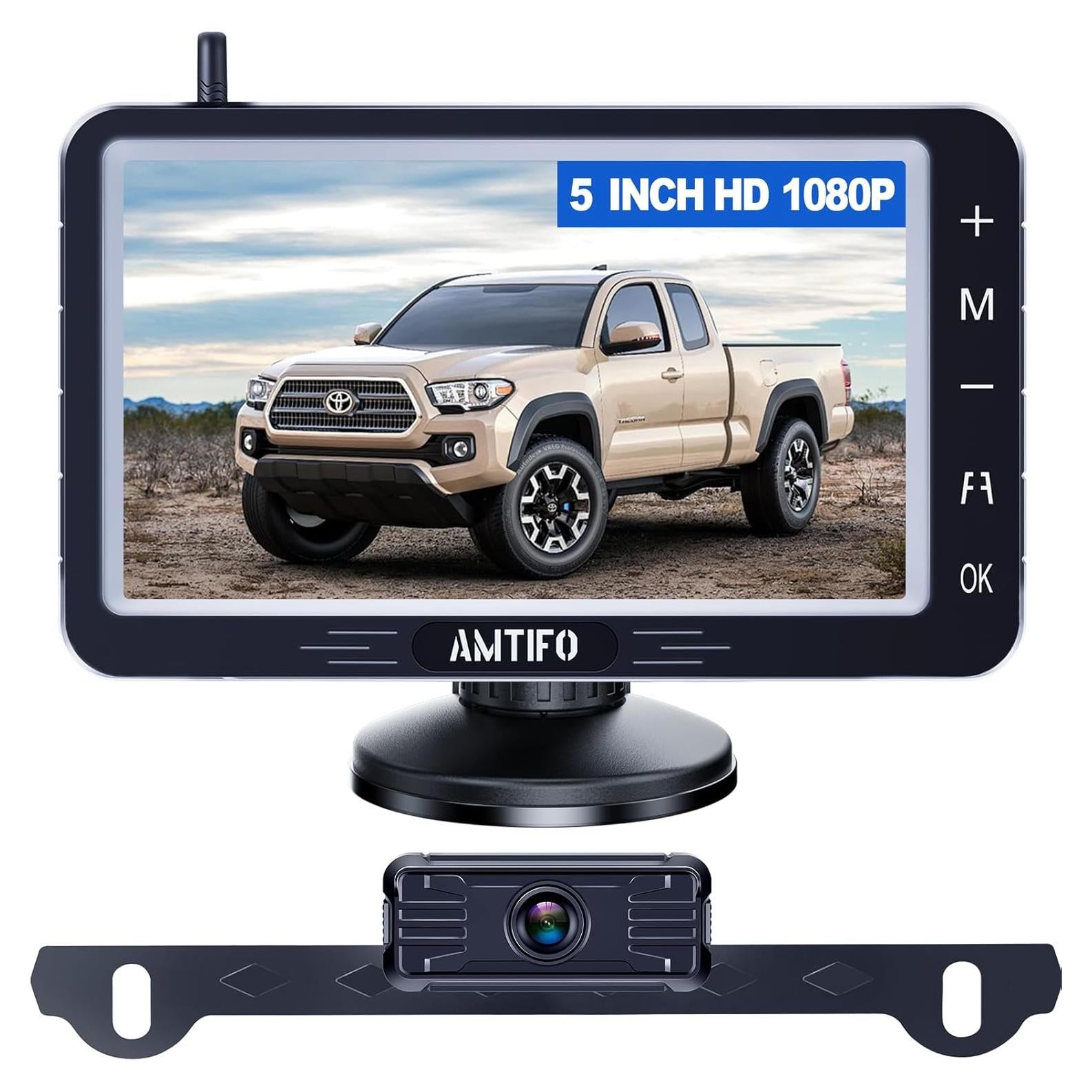 Cámara de Respaldo Inalámbrica AMTIFO A6 5" HD 1080P