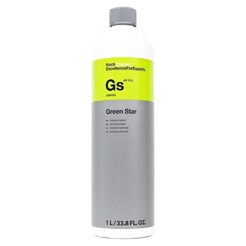 KOCHCHEMIE Green Star - Highly Concentrated Universal Cleaner; NTA, Phosphate, and Solvent Free, Clean Auto Interiors and Exteriors, Engines, Commercial, Home, and Industrial Use (1 Liter)