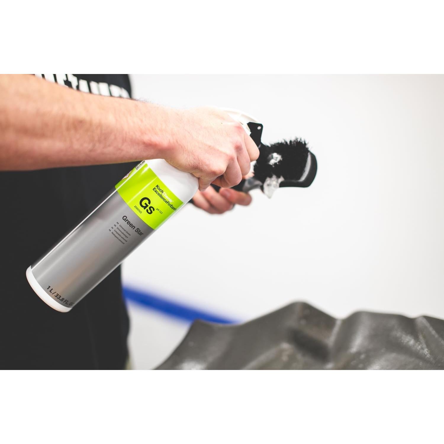 KOCHCHEMIE Green Star - Highly Concentrated Universal Cleaner; NTA, Phosphate, and Solvent Free, Clean Auto Interiors and Exteriors, Engines, Commercial, Home, and Industrial Use (1 Liter)