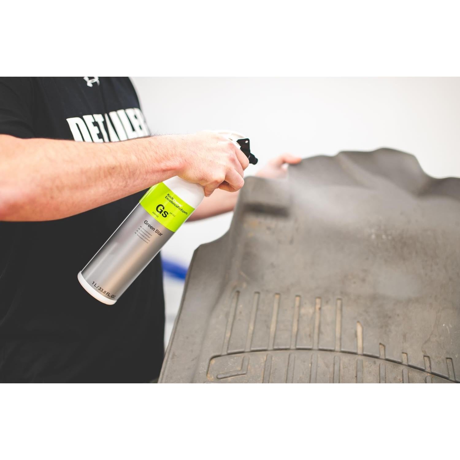 KOCHCHEMIE Green Star - Highly Concentrated Universal Cleaner; NTA, Phosphate, and Solvent Free, Clean Auto Interiors and Exteriors, Engines, Commercial, Home, and Industrial Use (1 Liter)