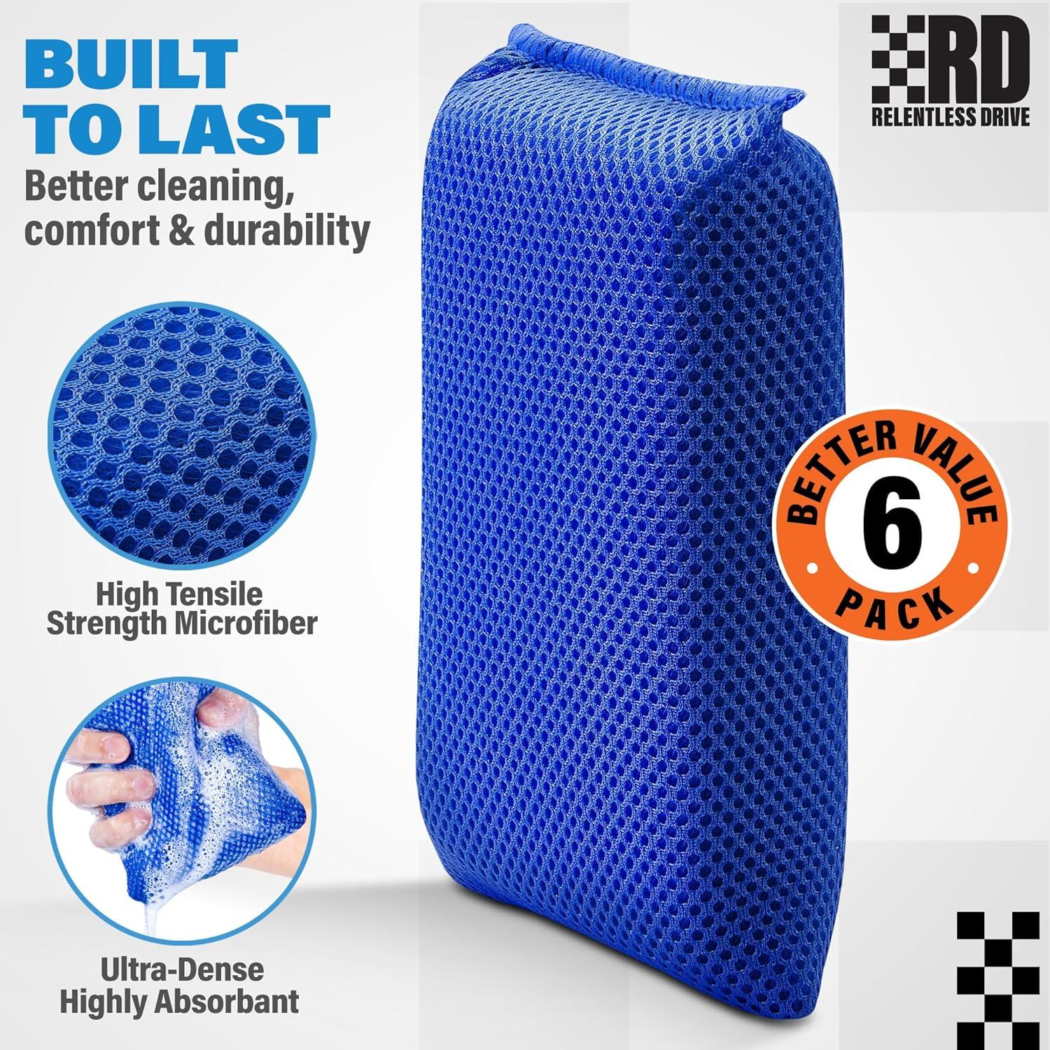 Esponja de Lavado de Autos Relentless Drive - Paquete de 6