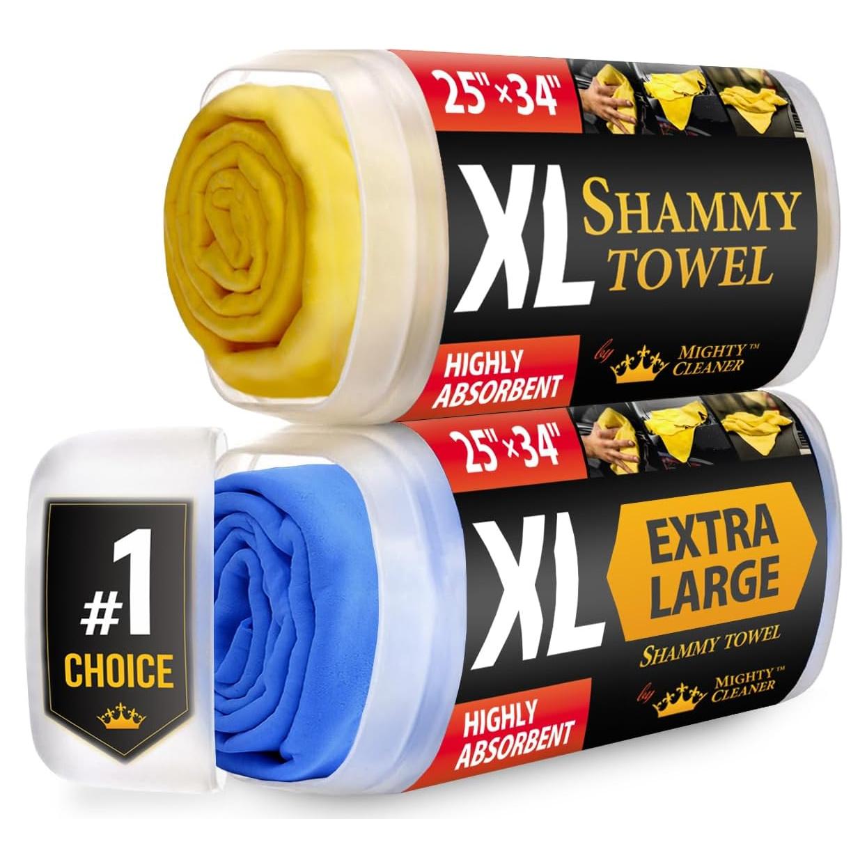 Toalla Shammy XL Mighty Cleaner - 2pk 64x86cm Super Absorbente