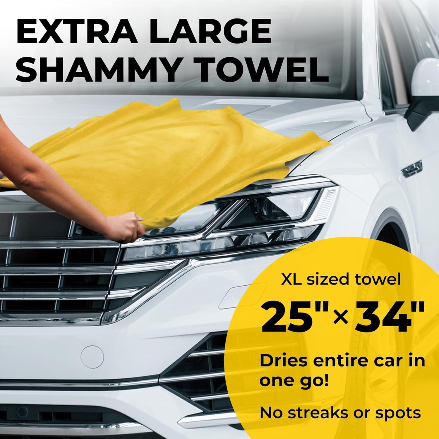 Toalla Shammy XL Mighty Cleaner - 2pk 64x86cm Super Absorbente