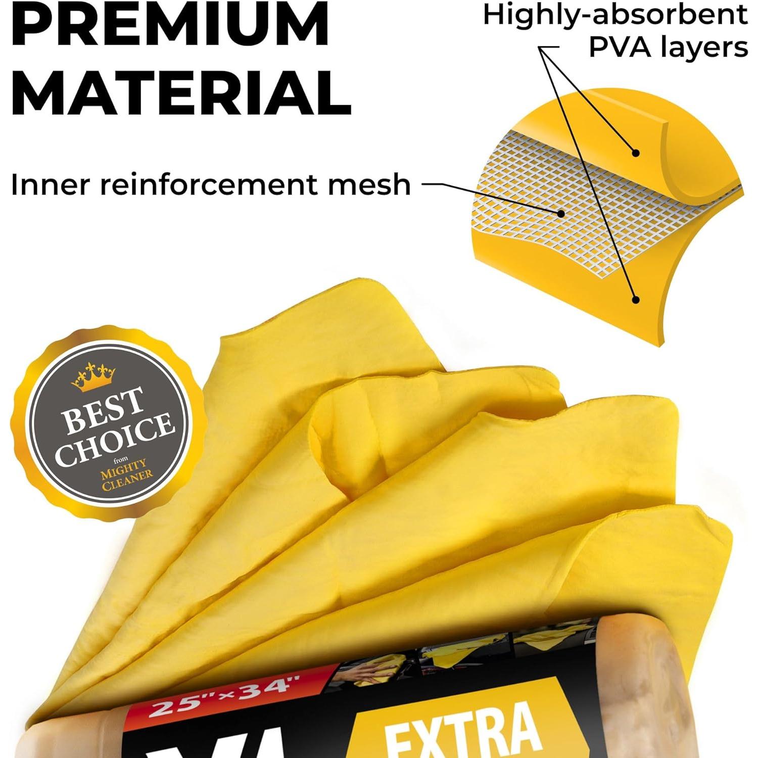 Toalla Shammy XL Mighty Cleaner - 2pk 64x86cm Super Absorbente