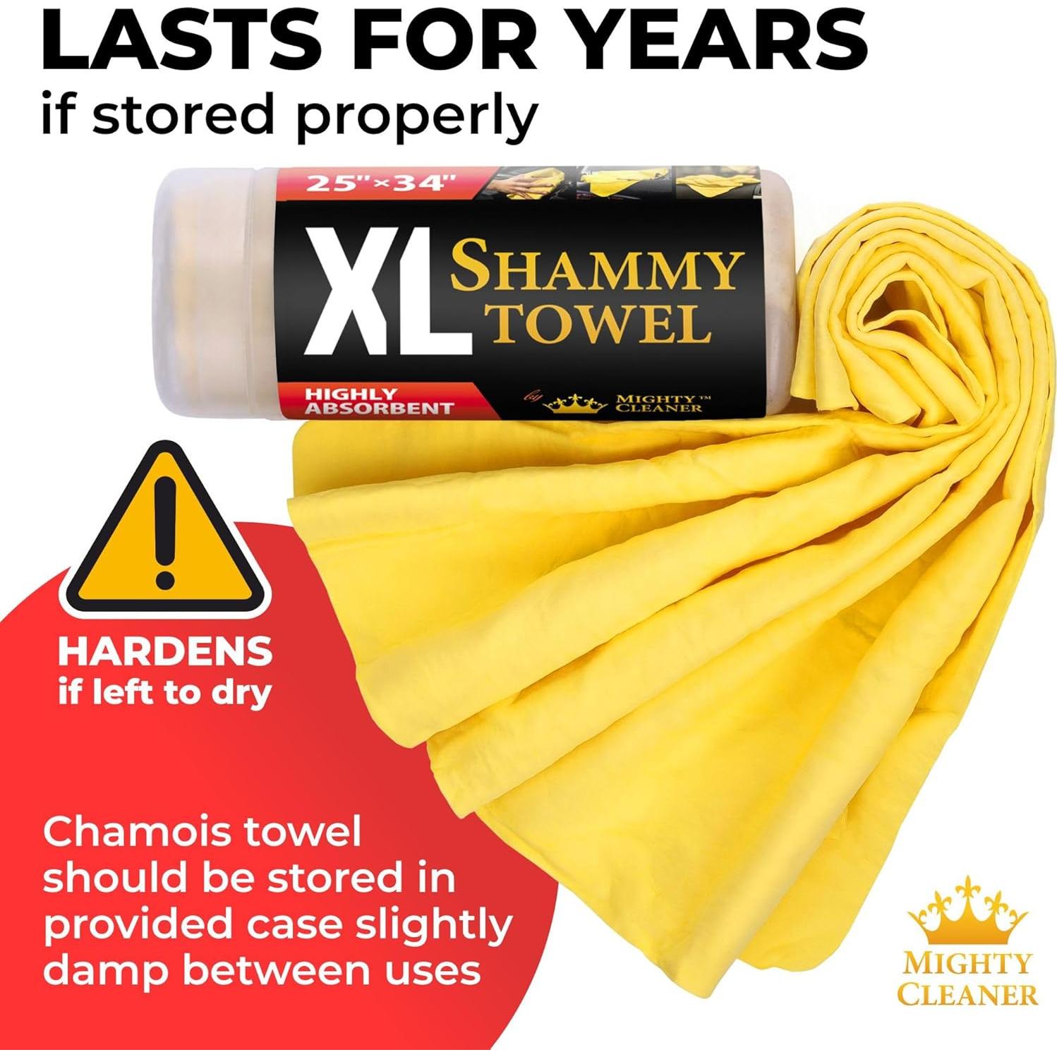 Toalla Shammy XL Mighty Cleaner - 2pk 64x86cm Super Absorbente