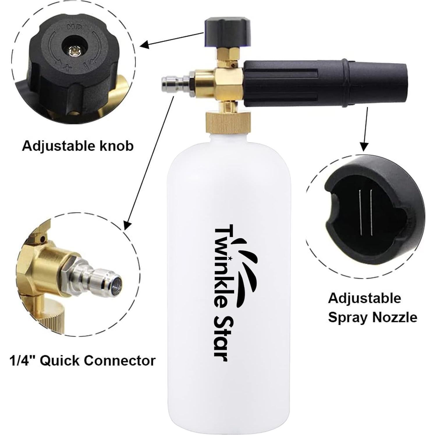 Cañón de Espuma Twinkle Star 1L con Conector Rápido 1/4"