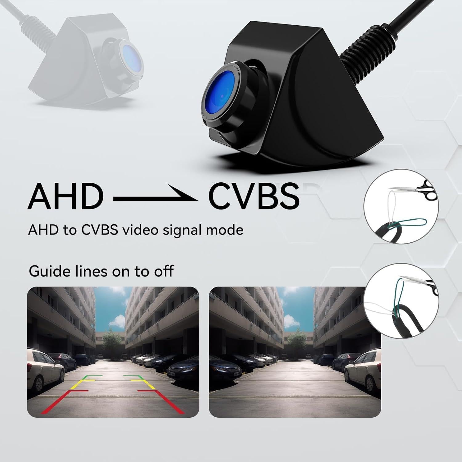 Cámara de Respaldo eRapta A2DXT 1080P Rotativa 360° IP69K