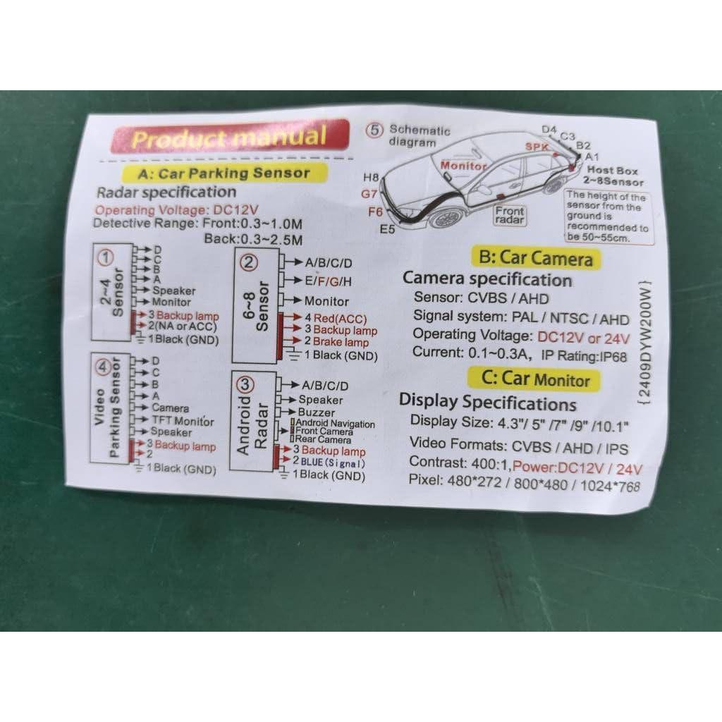 Cámara de Respaldo HD AUTOXBERT con Visión Nocturna 170°