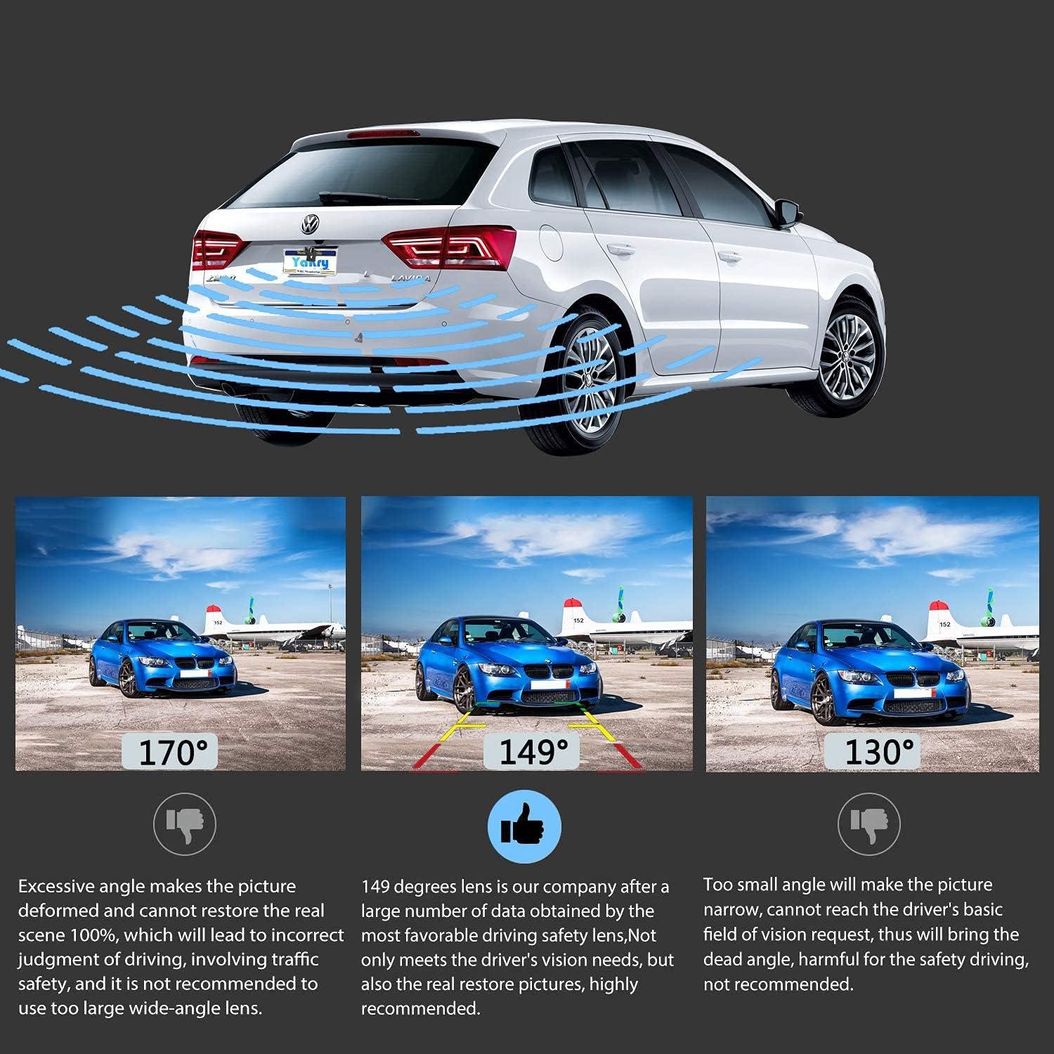 Cámara de Respaldo HD 1080P Yakry con Monitor 10.9 cm