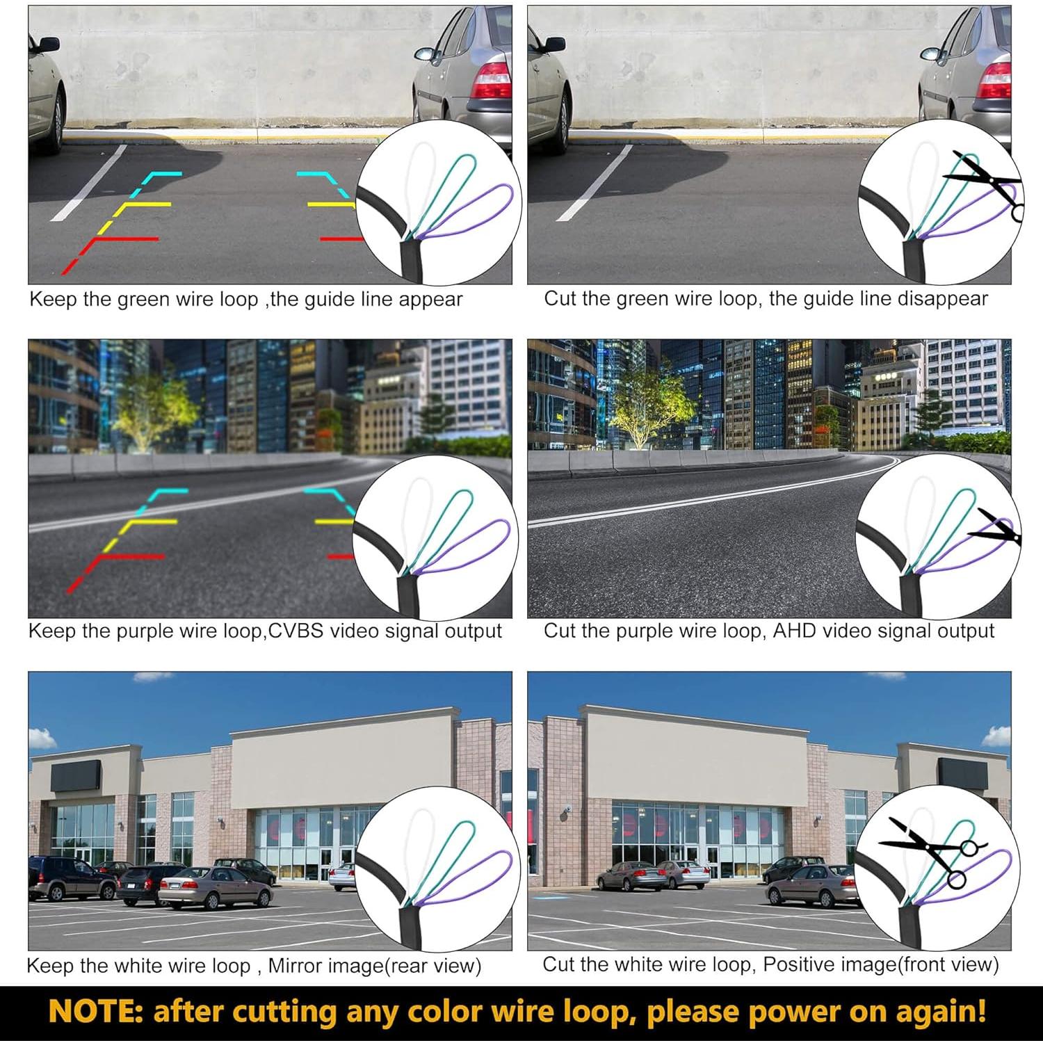 Cámara de Respaldo NATIKA WD-779 HD 720P con Visión Nocturna