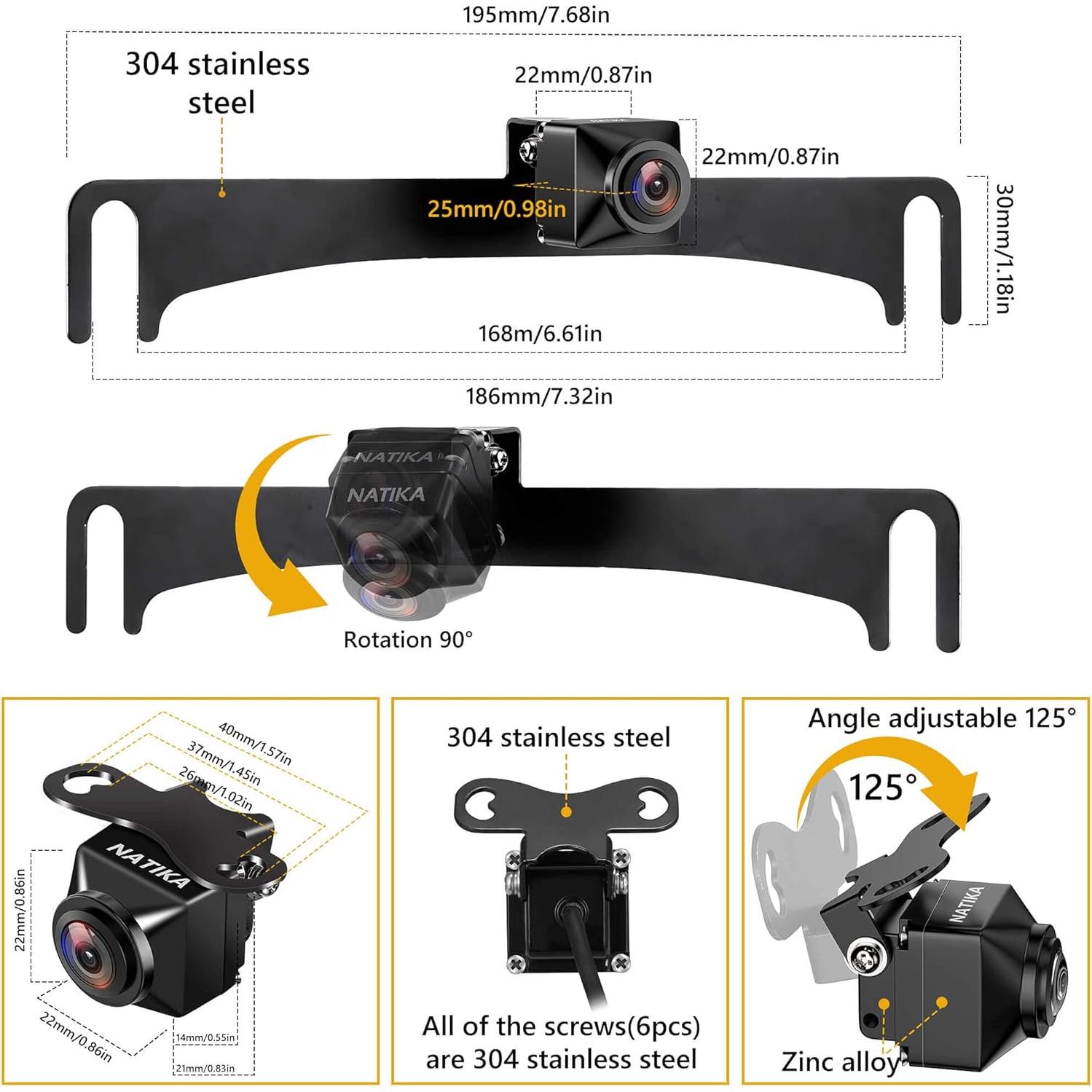 Cámara de Respaldo NATIKA WD-779 HD 720P con Visión Nocturna