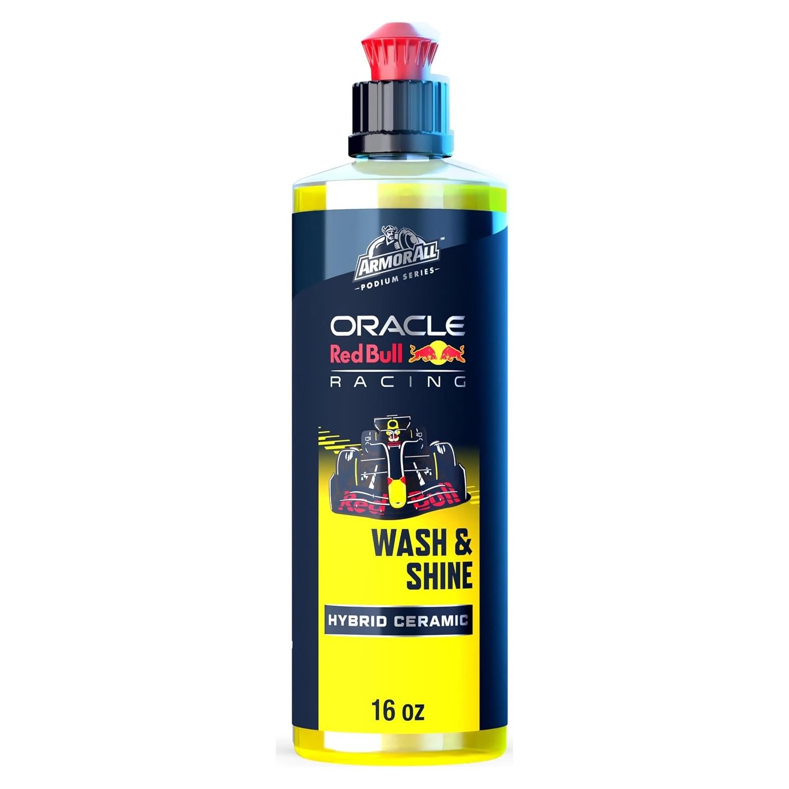 Armor All Podium Series Hybrid Ceramic Wash & Shine, 16 fl oz, 2-in-1 Car Wash and Wax Developed in Collaboration With Oracle Red Bull Racing