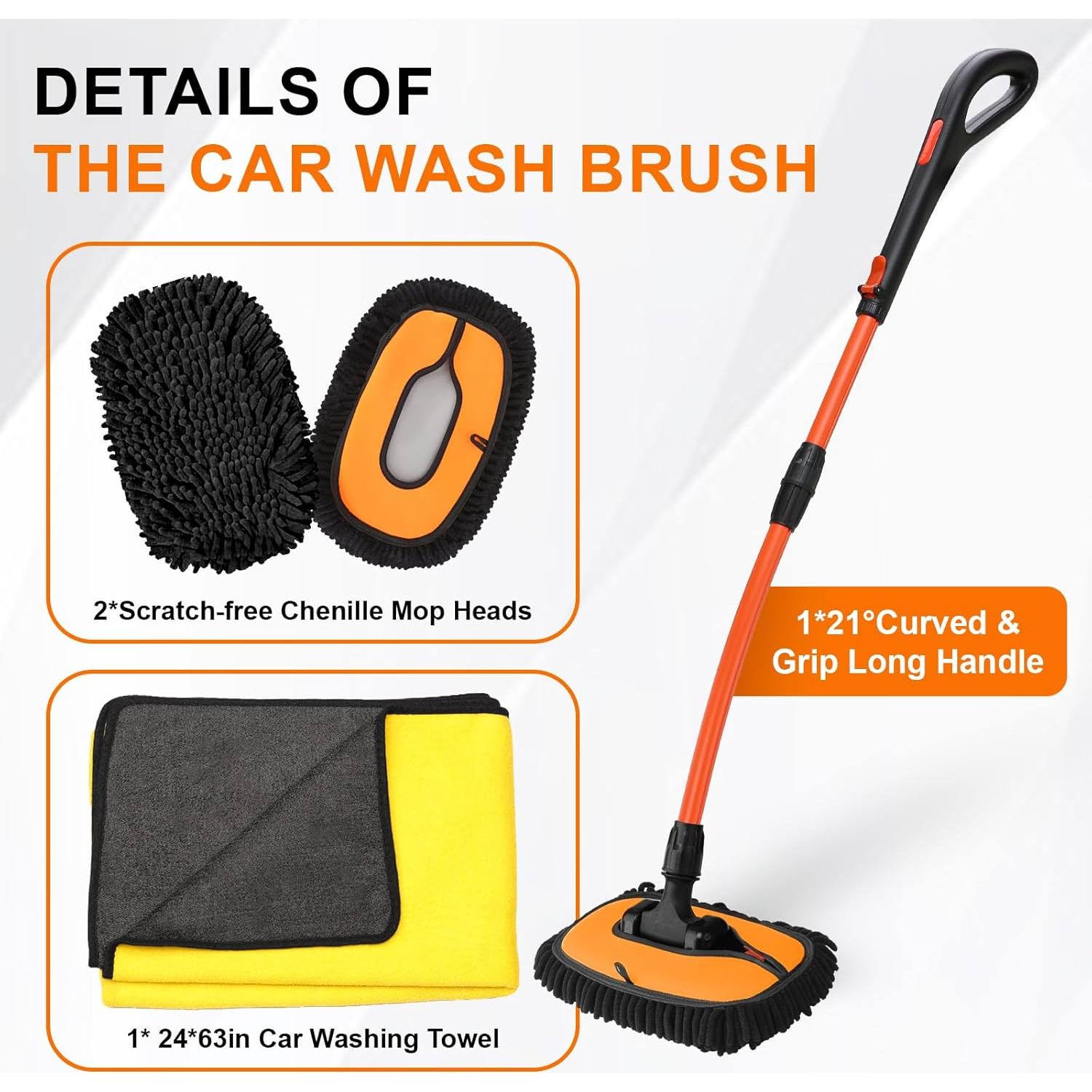 Cepillo de Lavado de Autos MOUCHOT con Mango Extensible 119 cm