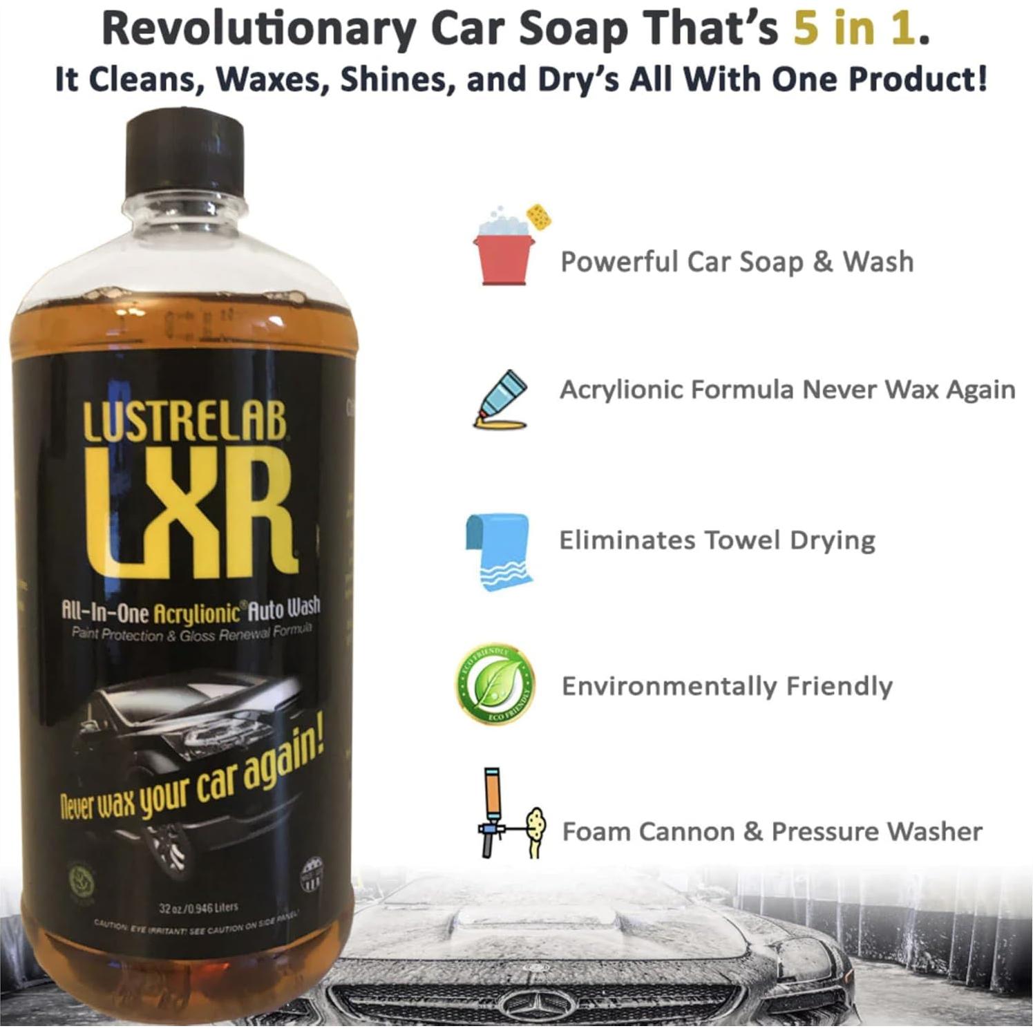 LustreLab LXR Todo-en-Uno 1L - Lavado y Cera Automotriz