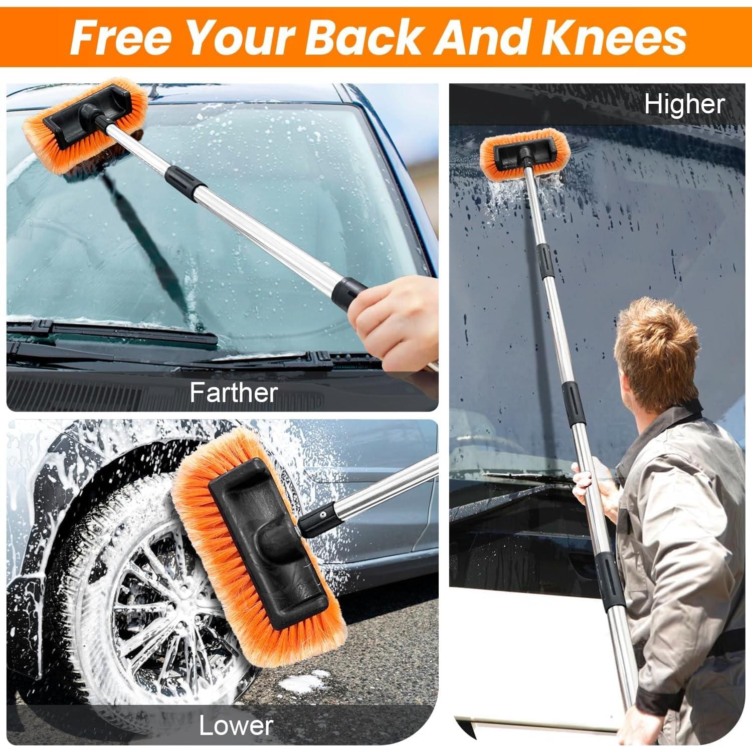 Cepillo de Lavado de Autos ARTIPOLY 30 cm con Mango 165 cm