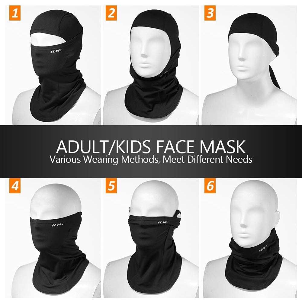 Máscara Facial Balaclava ILM FM01 para Motocicleta Negra