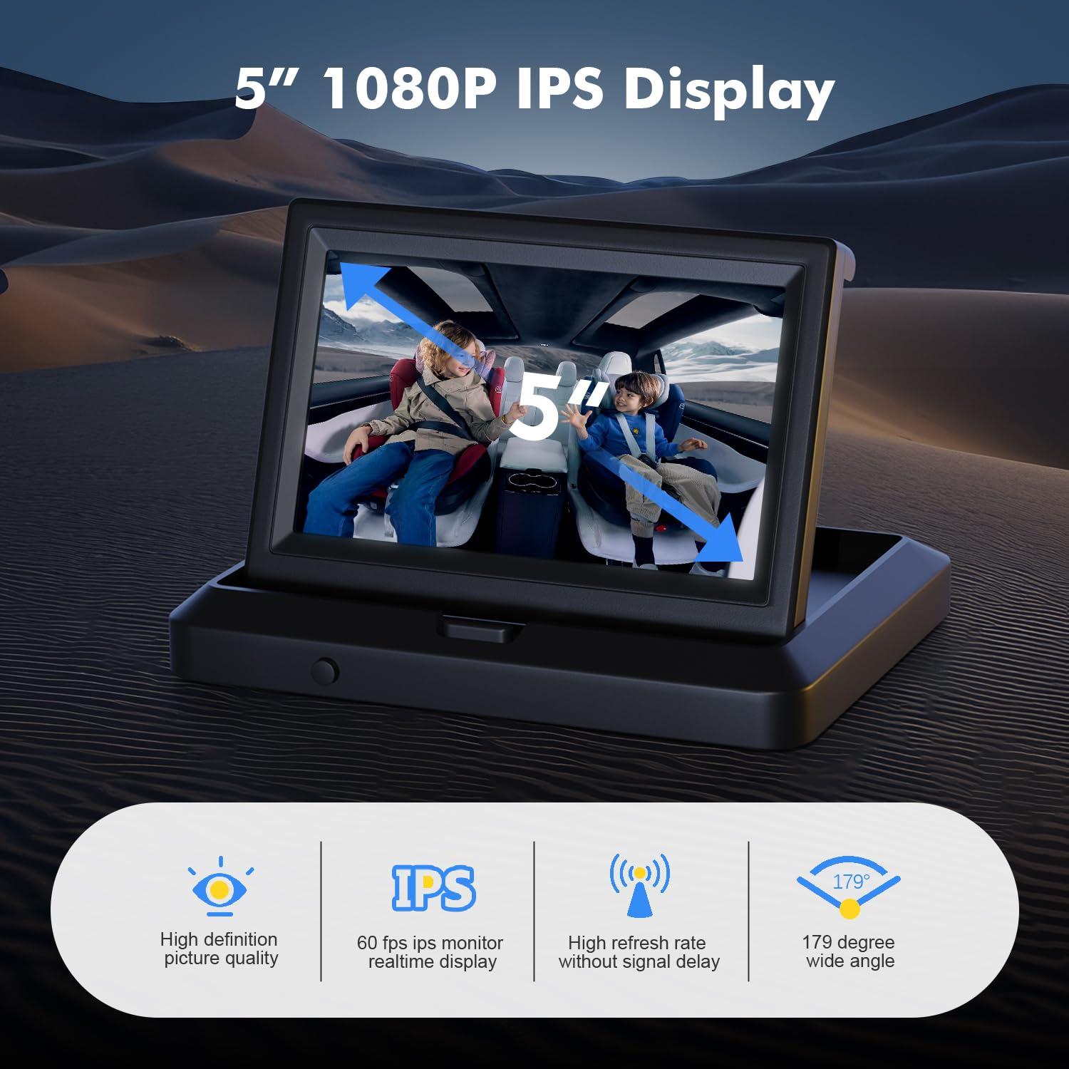 Cámara de Coche para Bebé Itomoro HD 1080P 5" Doble Canal