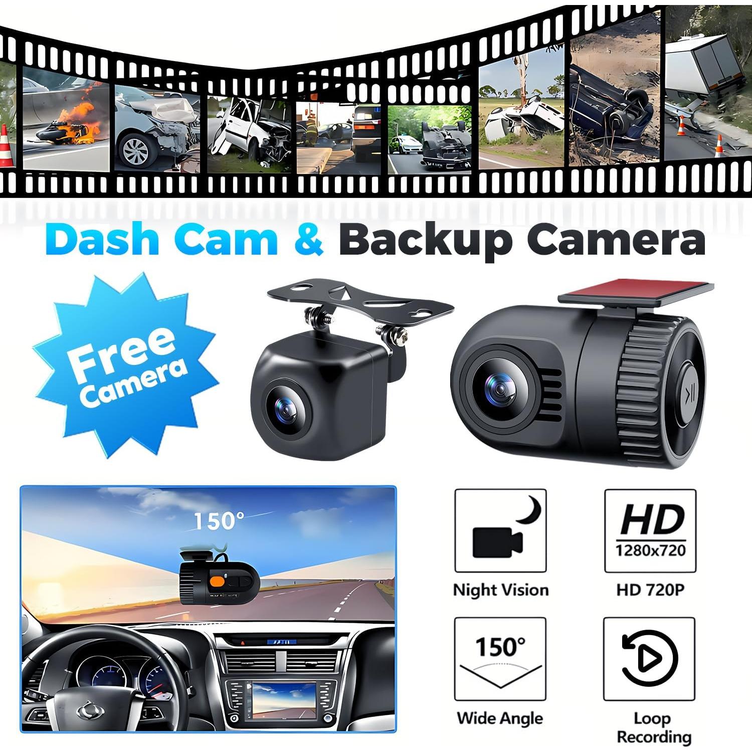 Estéreo de Coche Inalámbrico SJOYBRING Doble Din 7" HD