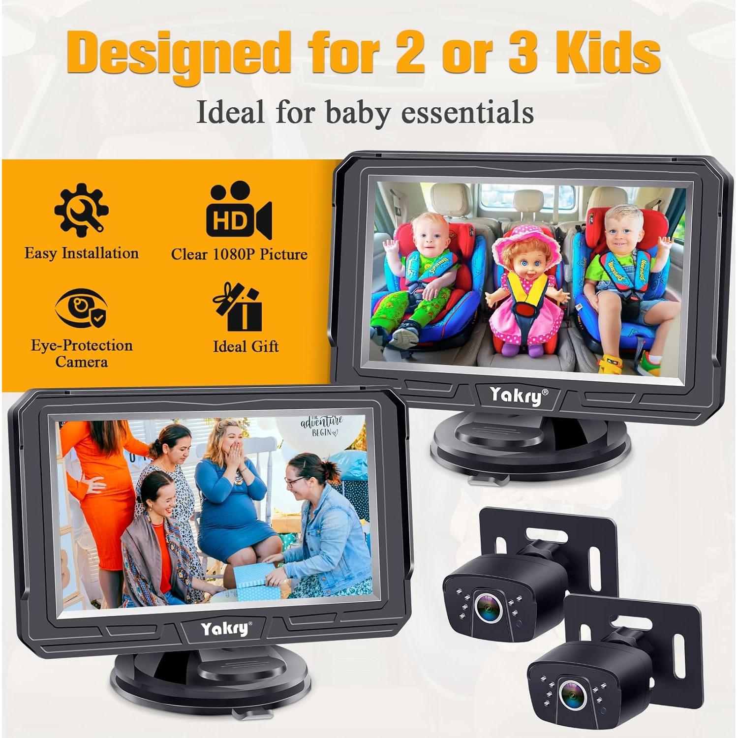 Cámara para Bebés Yakry Y60 - 2 Paquetes, HD 1080P, Visión Nocturna