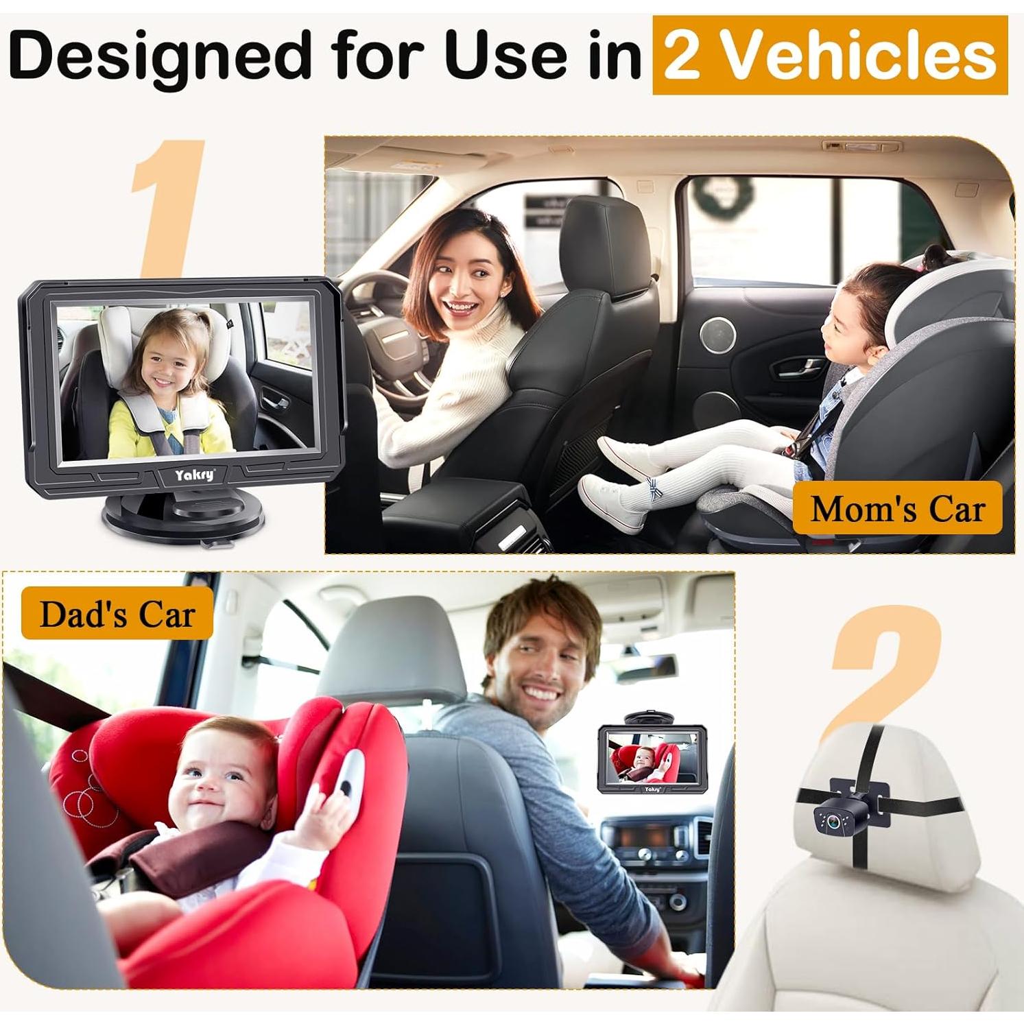 Cámara para Bebés Yakry Y60 - 2 Paquetes, HD 1080P, Visión Nocturna