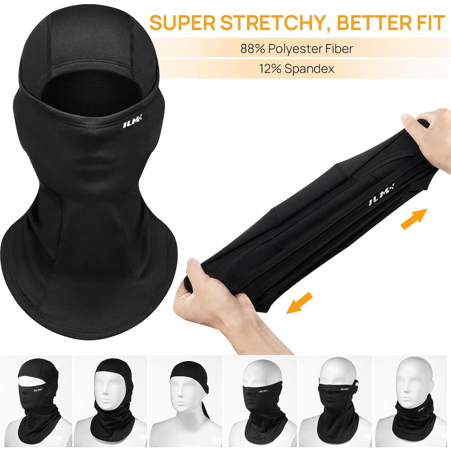 Máscara Facial Balaclava ILM FM01 para Motocicleta Negra
