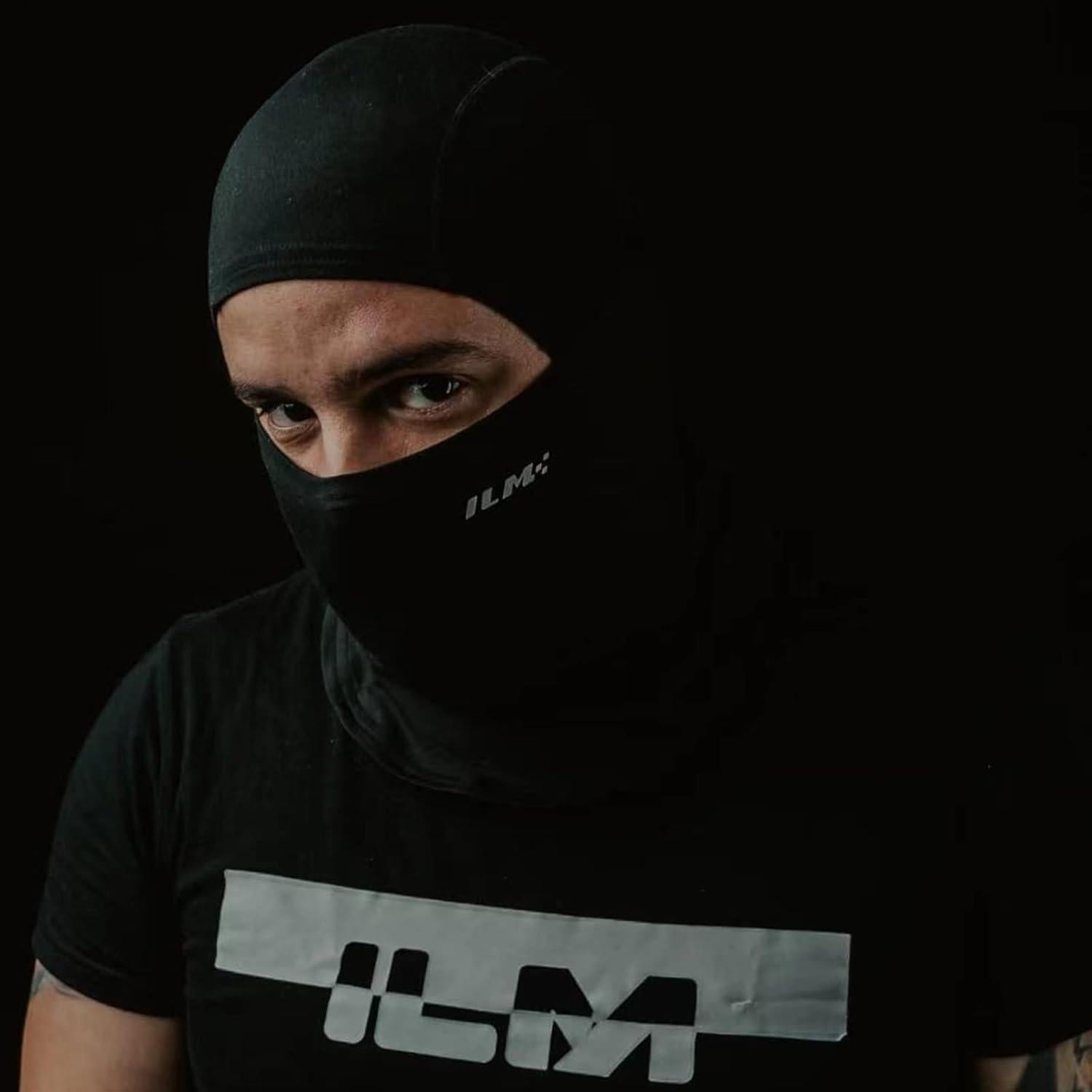 Máscara Facial Balaclava ILM FM01 para Motocicleta Negra