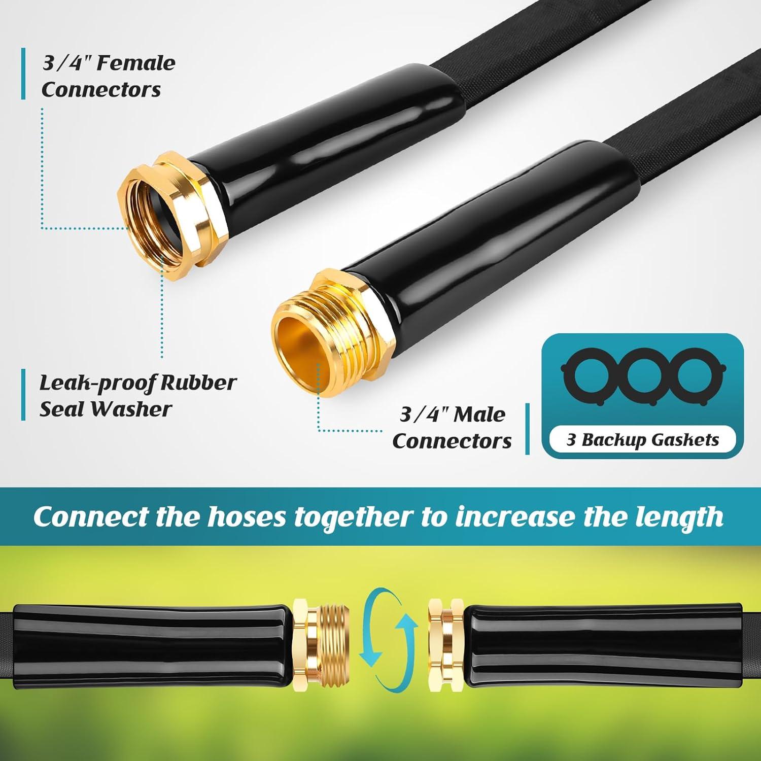 Manguera de Jardín No Expandible 30.48m CXEZSIK con Boquilla 10 Funciones