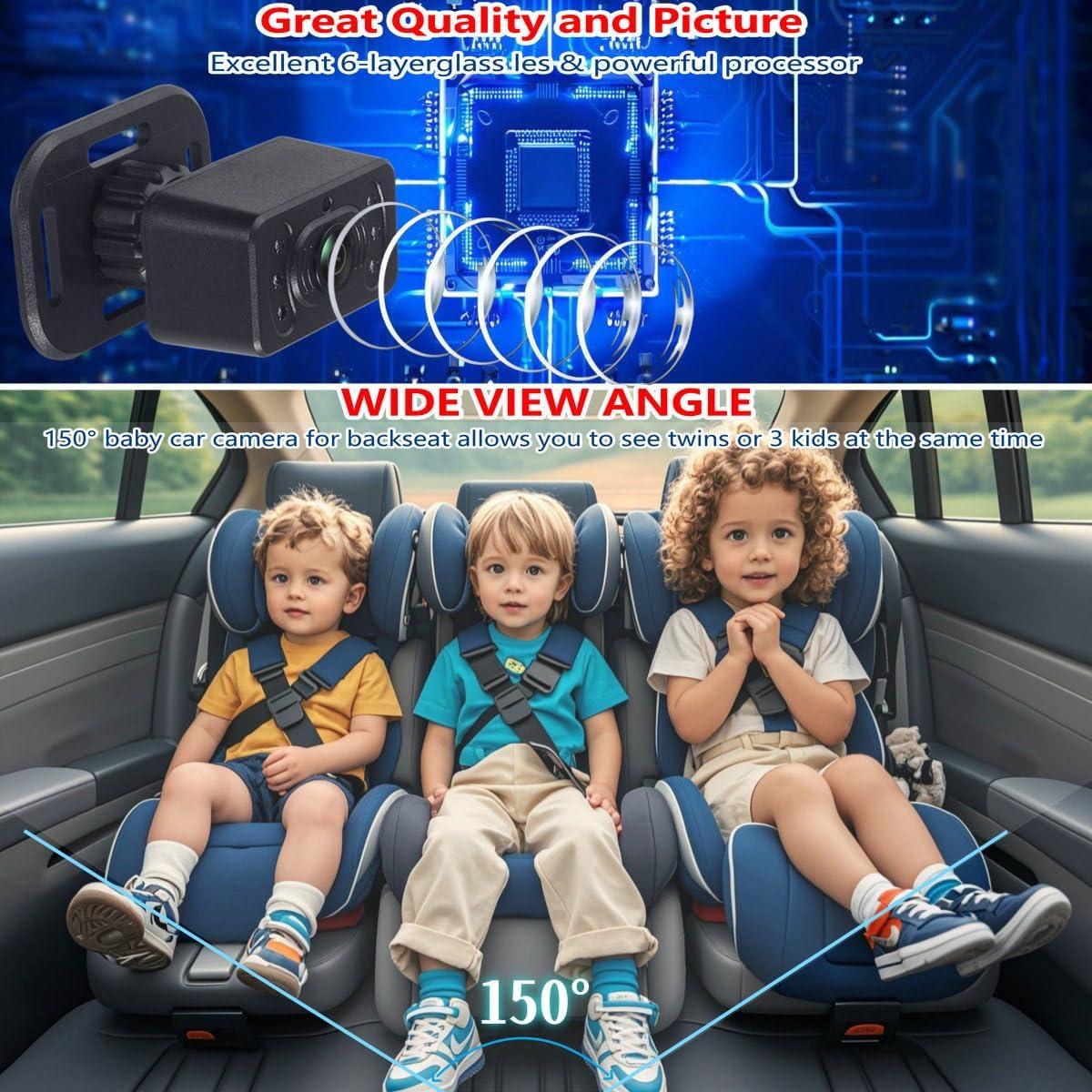 Cámara de Auto para Bebés JUNHAOZ KB45 HD 720P 4.3"