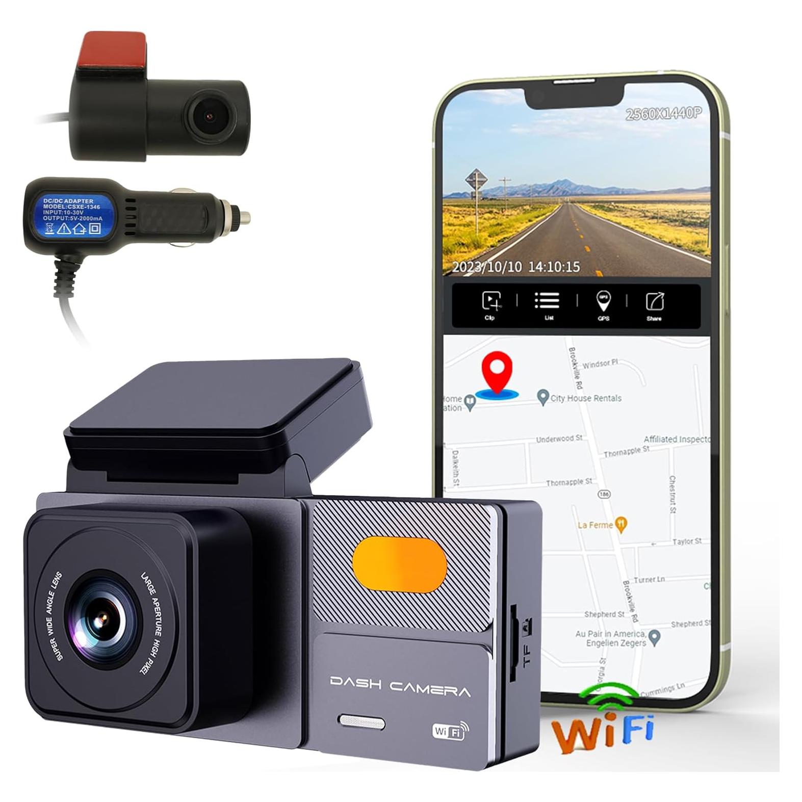 Cámara Dash YIDJOFJ K03 4K Doble Frontal y Trasera 64GB