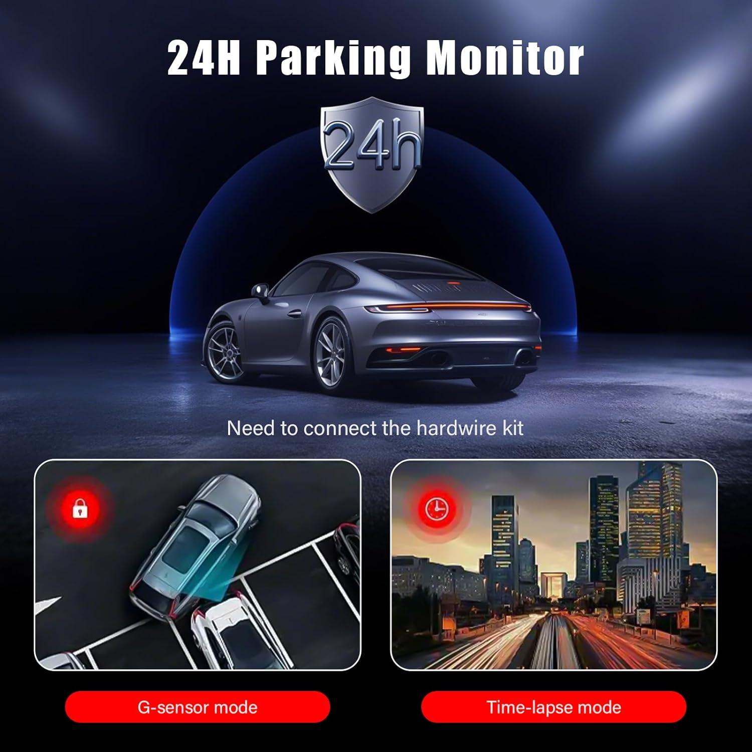 Cámara Dash YIDJOFJ K03 4K Doble Frontal y Trasera 64GB