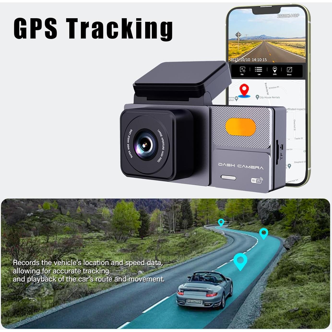 Cámara Dash YIDJOFJ K03 4K Doble Frontal y Trasera 64GB