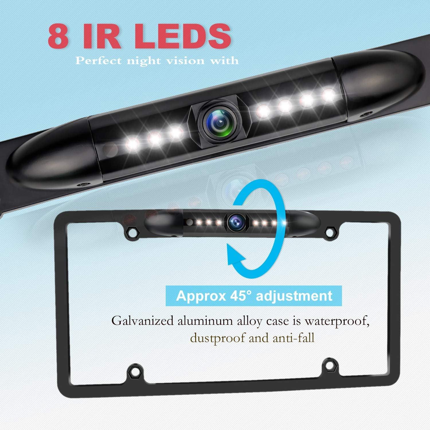 Cámara de Respaldo HD JPP con Visión Nocturna y 7 LEDs