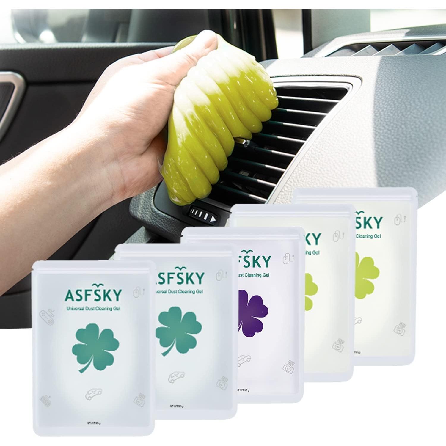 ASFSKY Car Cleaning Gel for Car Detailing Car Cleaning Putty for Interior Cleaner for Car Vents Car Cleaning Gel Pack 450g（5 Pack）