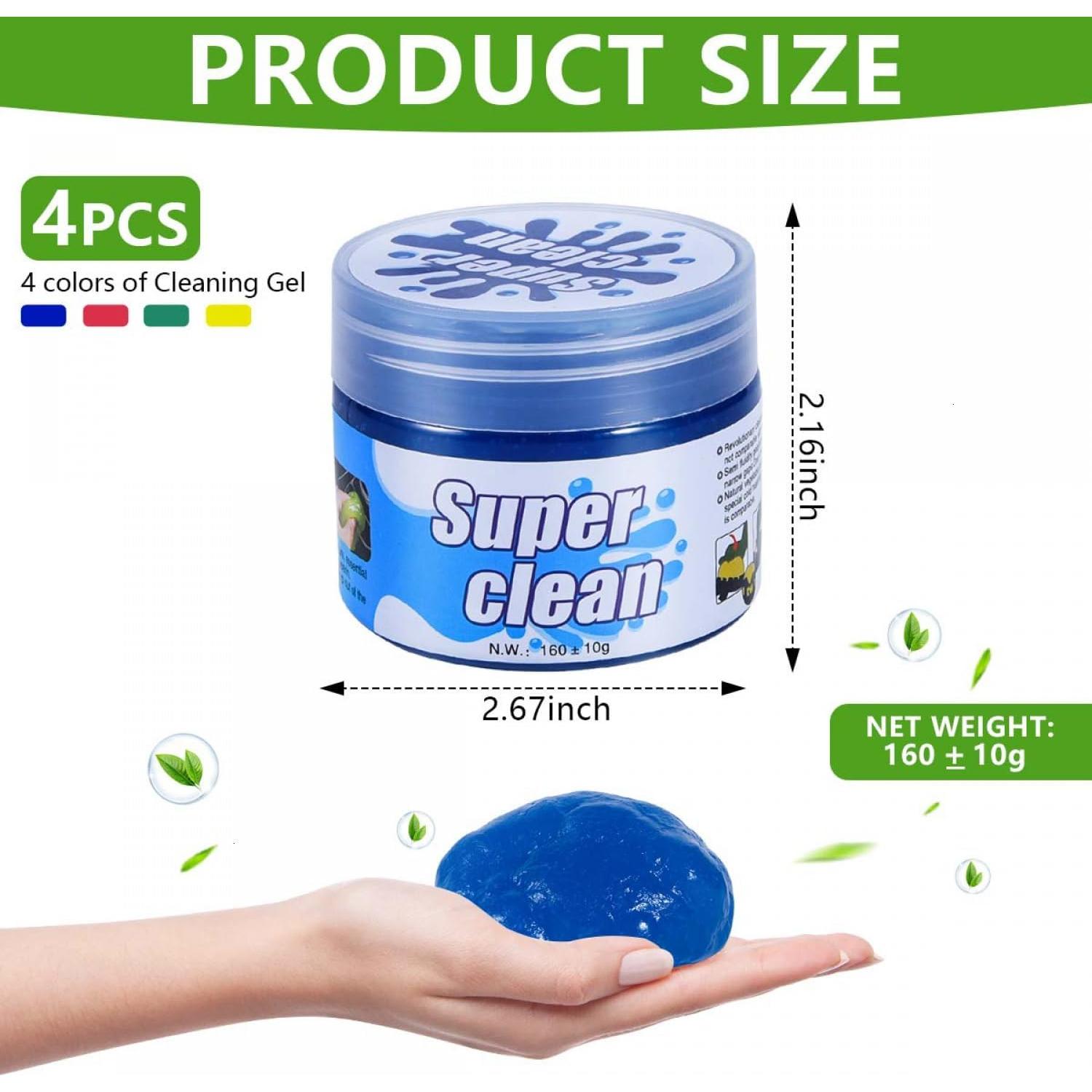 Gel de Limpieza para Automóviles SenseYo 4 Pack 160g Colores