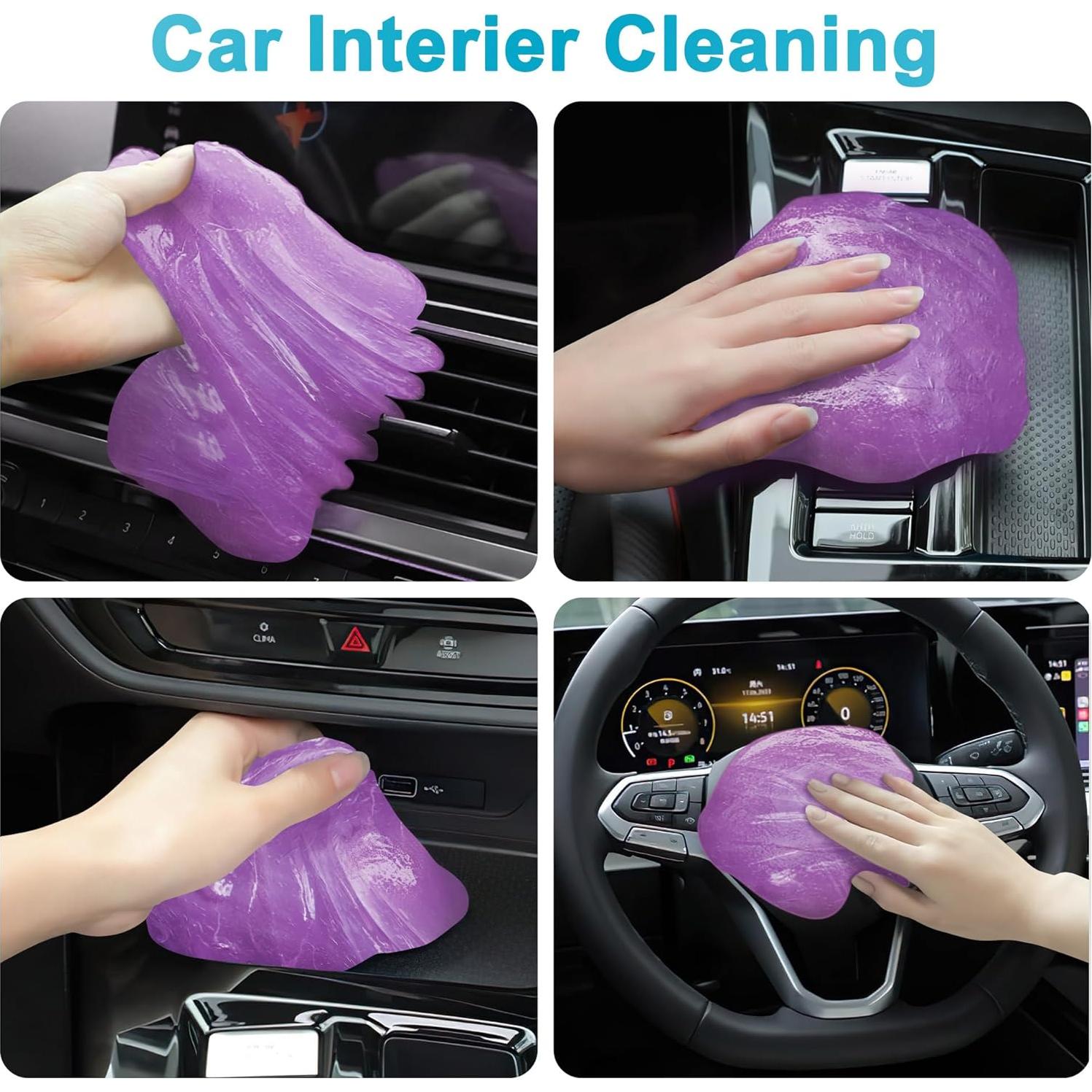 Kit de Gel de Limpieza de Autos FiveJoy 2Pack Púrpura 317g