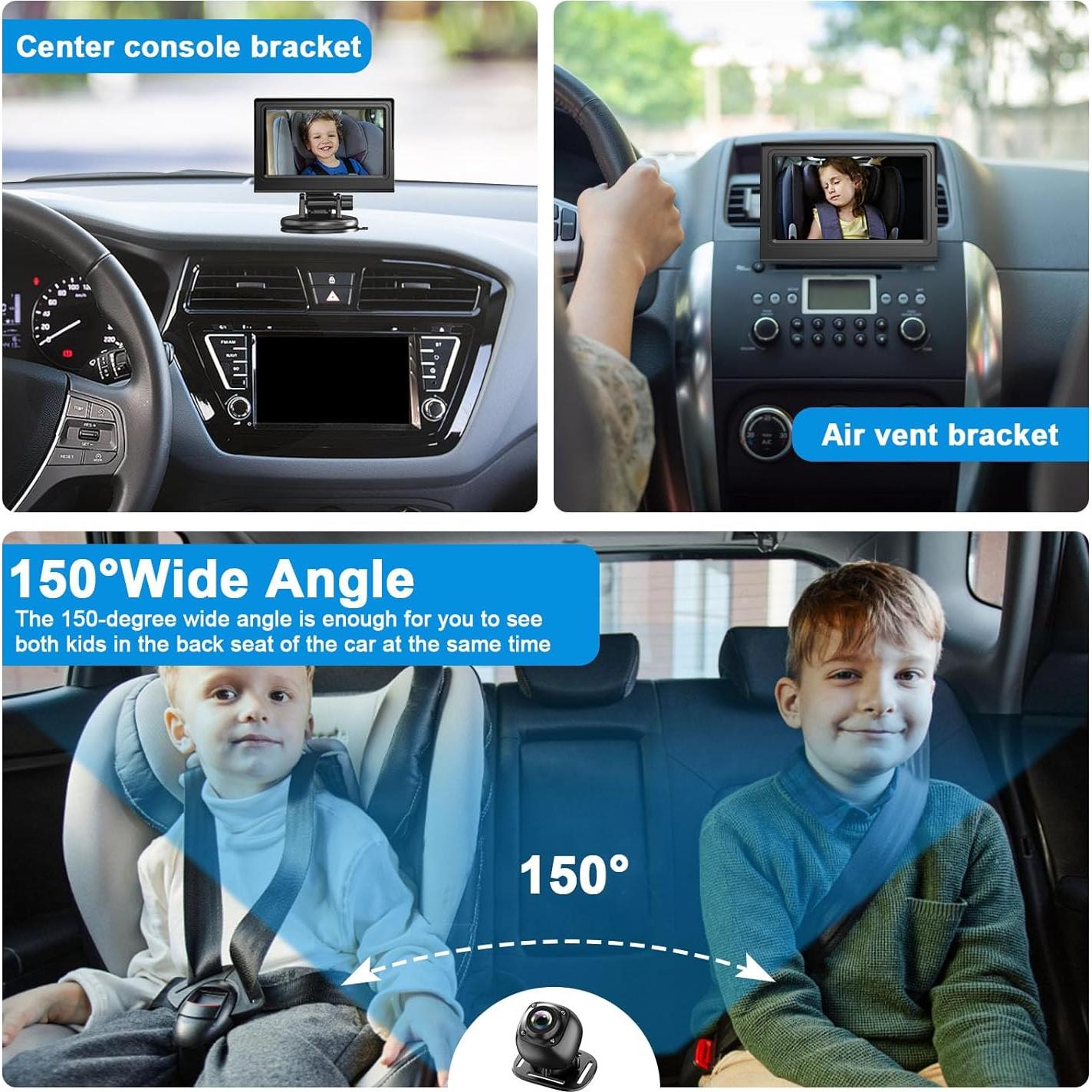 Cámara de Monitor para Bebés en Auto BM200 - Pantalla 4.3" HD
