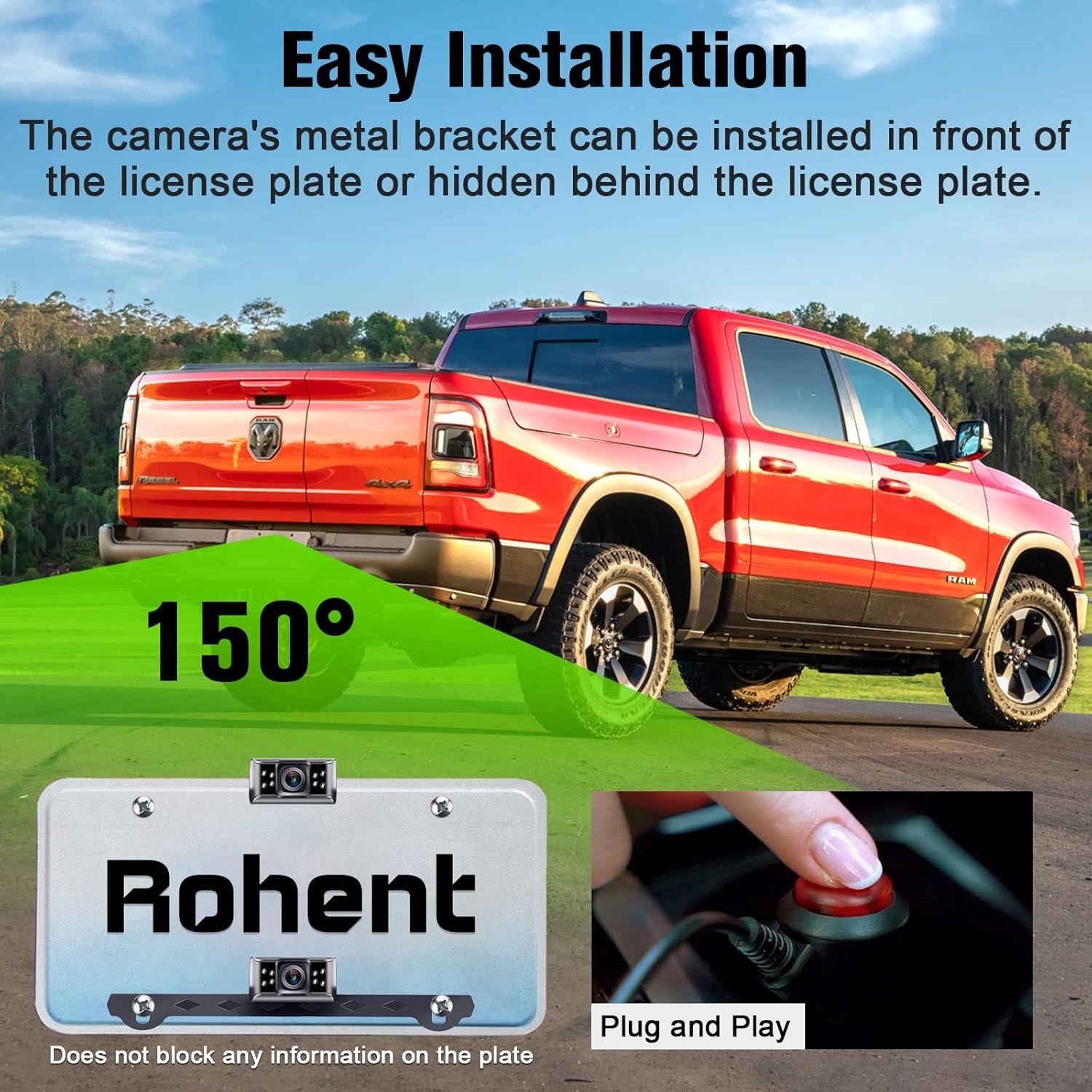 Cámara de Respaldo Rohent R1 HD 1080P Impermeable 150°