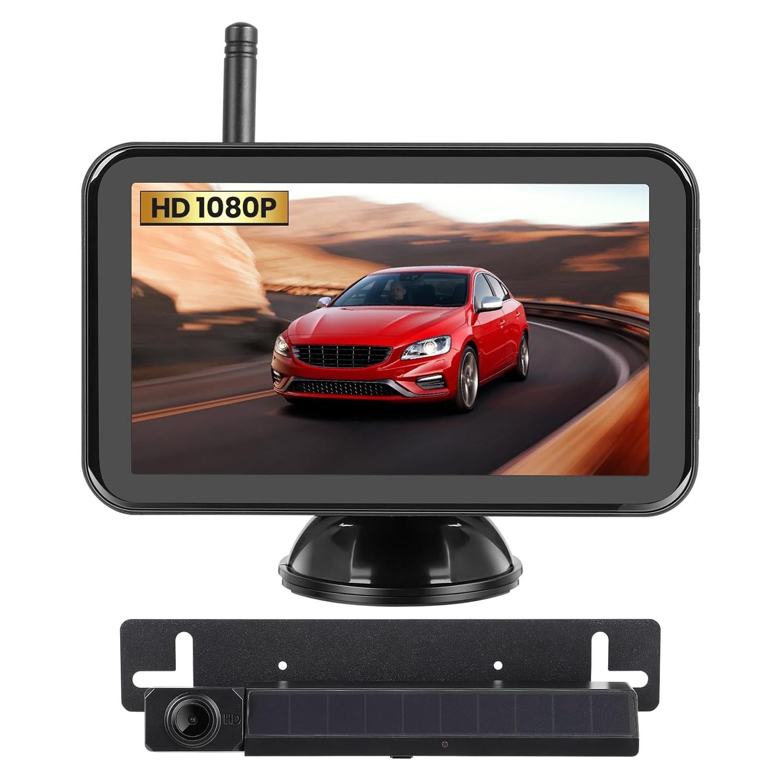 Cámara de Respaldo Inalámbrica FAHKNS 5" HD 1080P Solar