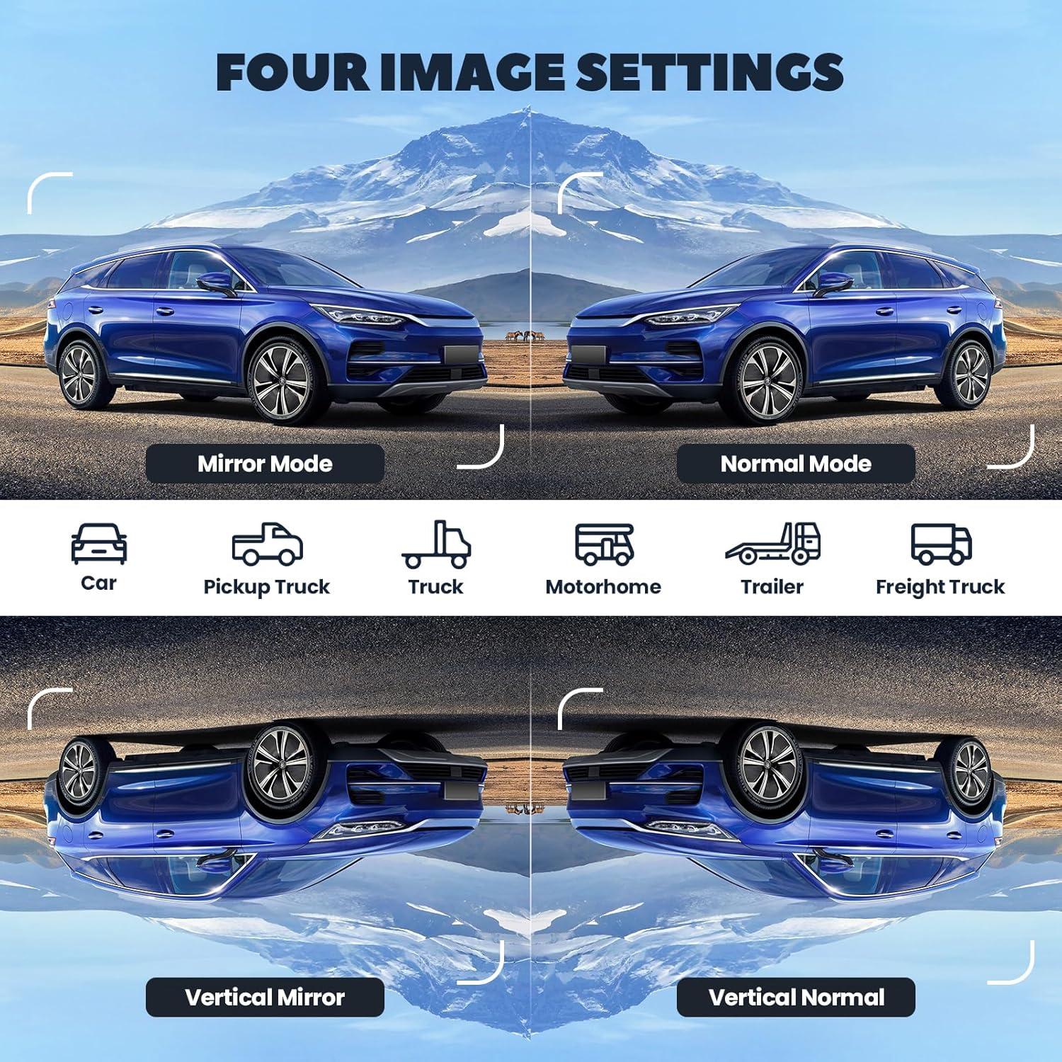 Cámara de Respaldo Inalámbrica FAHKNS 5" HD 1080P Solar