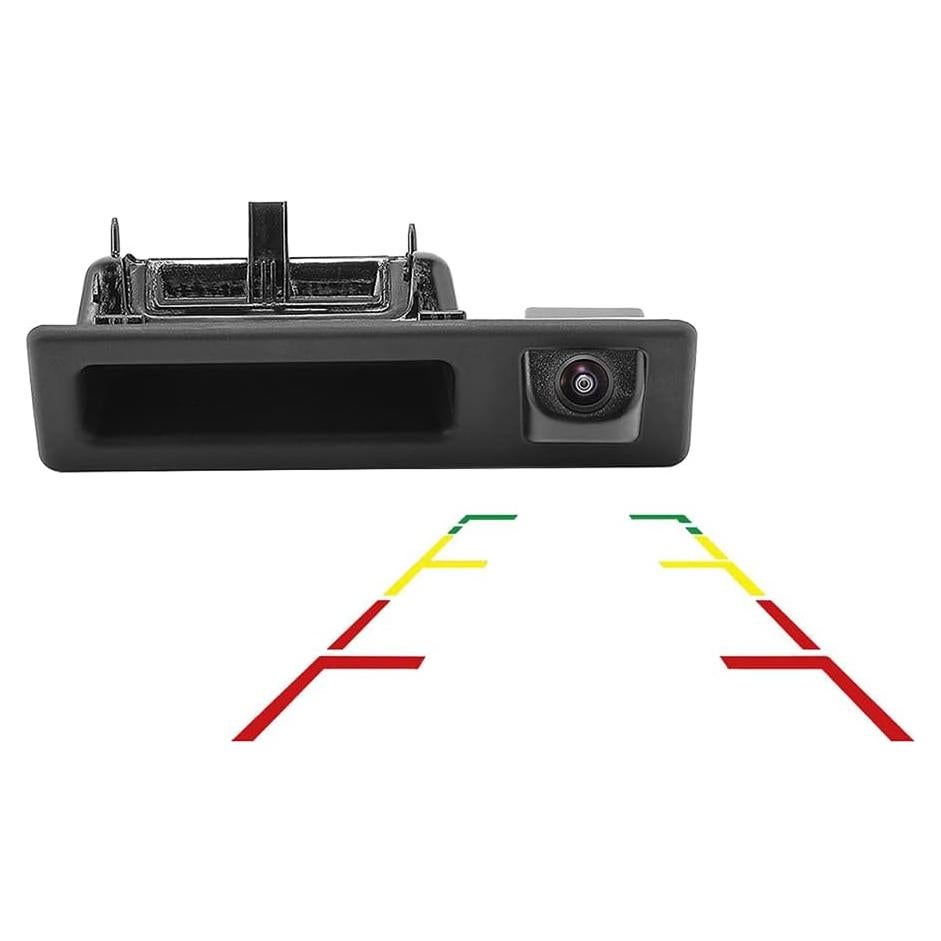 Vlicevrn CCD Car Rear View Camera Trunk Handle with Fish Eye Lens Night Vision Backup Parking Camera Waterproof IP68 Vehicle Camera for BMW 3 F30 F31 F34 / 330D Touring / X3 F25 F35 / 5 F10 F11 F07
