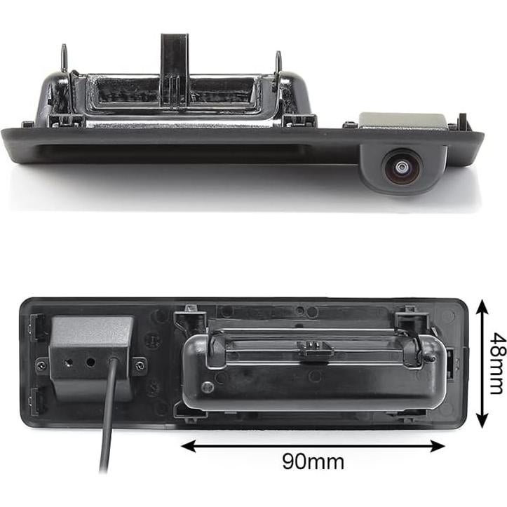 Vlicevrn CCD Car Rear View Camera Trunk Handle with Fish Eye Lens Night Vision Backup Parking Camera Waterproof IP68 Vehicle Camera for BMW 3 F30 F31 F34 / 330D Touring / X3 F25 F35 / 5 F10 F11 F07