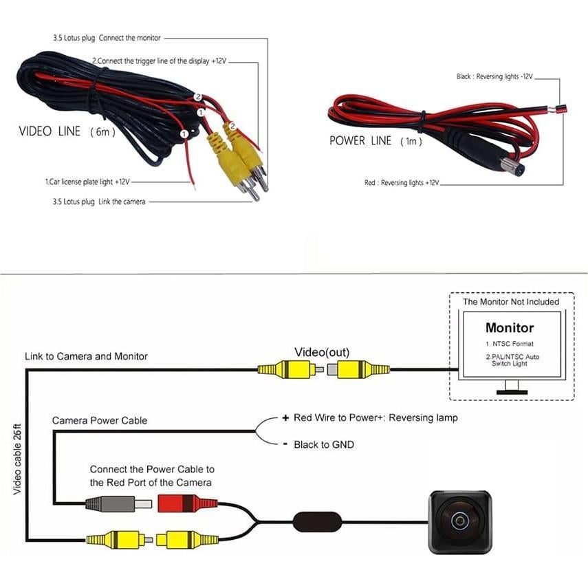Vlicevrn CCD Car Rear View Camera Trunk Handle with Fish Eye Lens Night Vision Backup Parking Camera Waterproof IP68 Vehicle Camera for BMW 3 F30 F31 F34 / 330D Touring / X3 F25 F35 / 5 F10 F11 F07