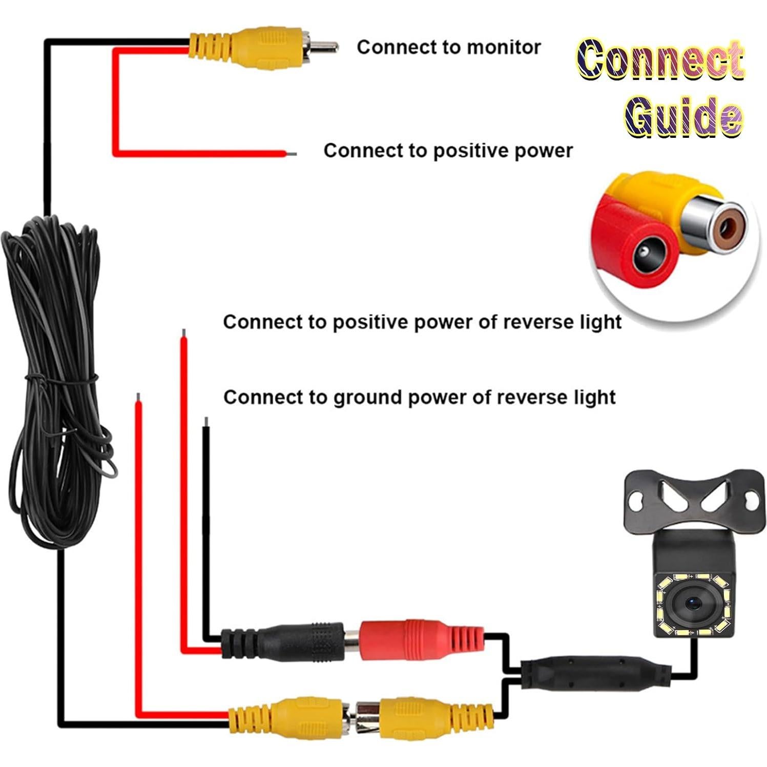 Cámara de Respaldo Impermeable Adehoei 12 LED HD Universal