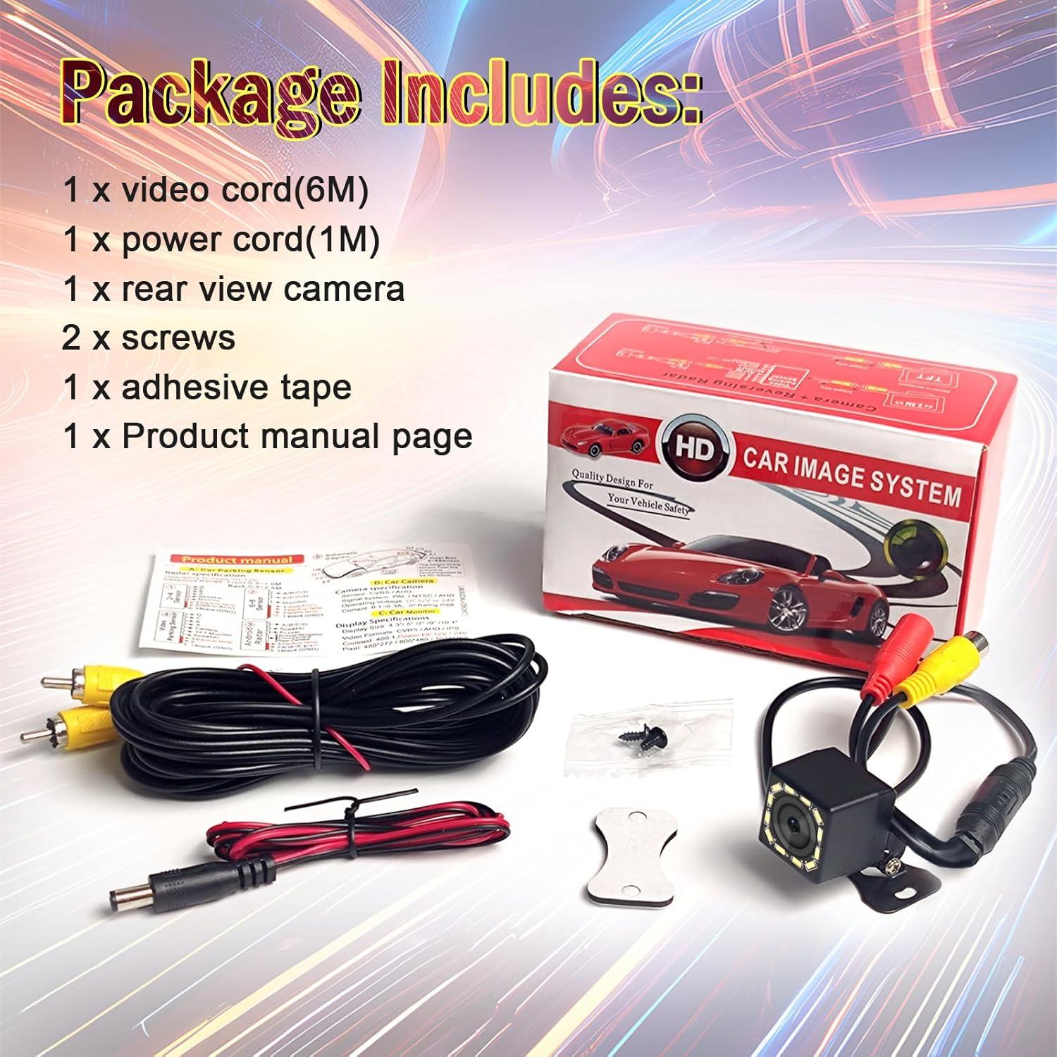 Cámara de Respaldo Impermeable Adehoei 12 LED HD Universal