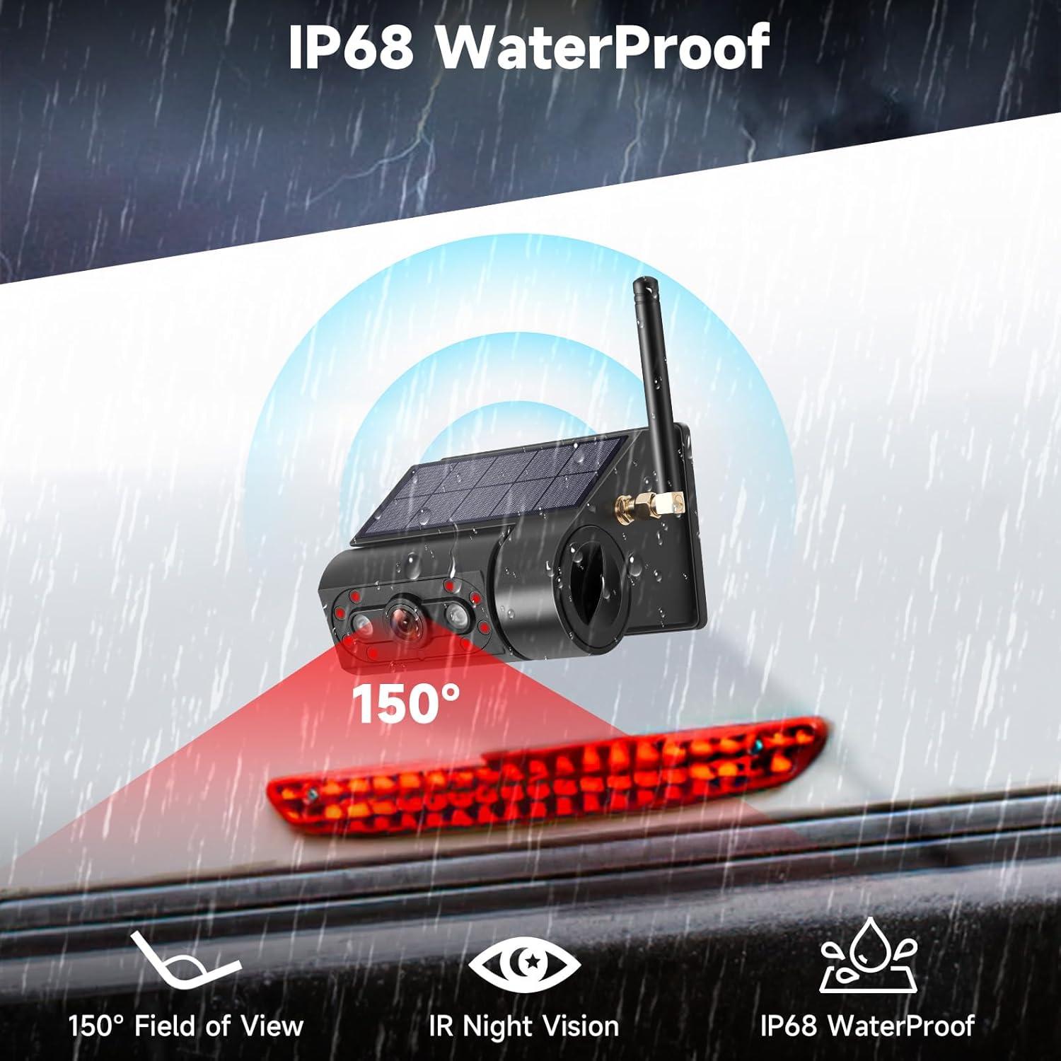 Cámara de Respaldo Inalámbrica Solar Huizhou L-XV20 5" HD