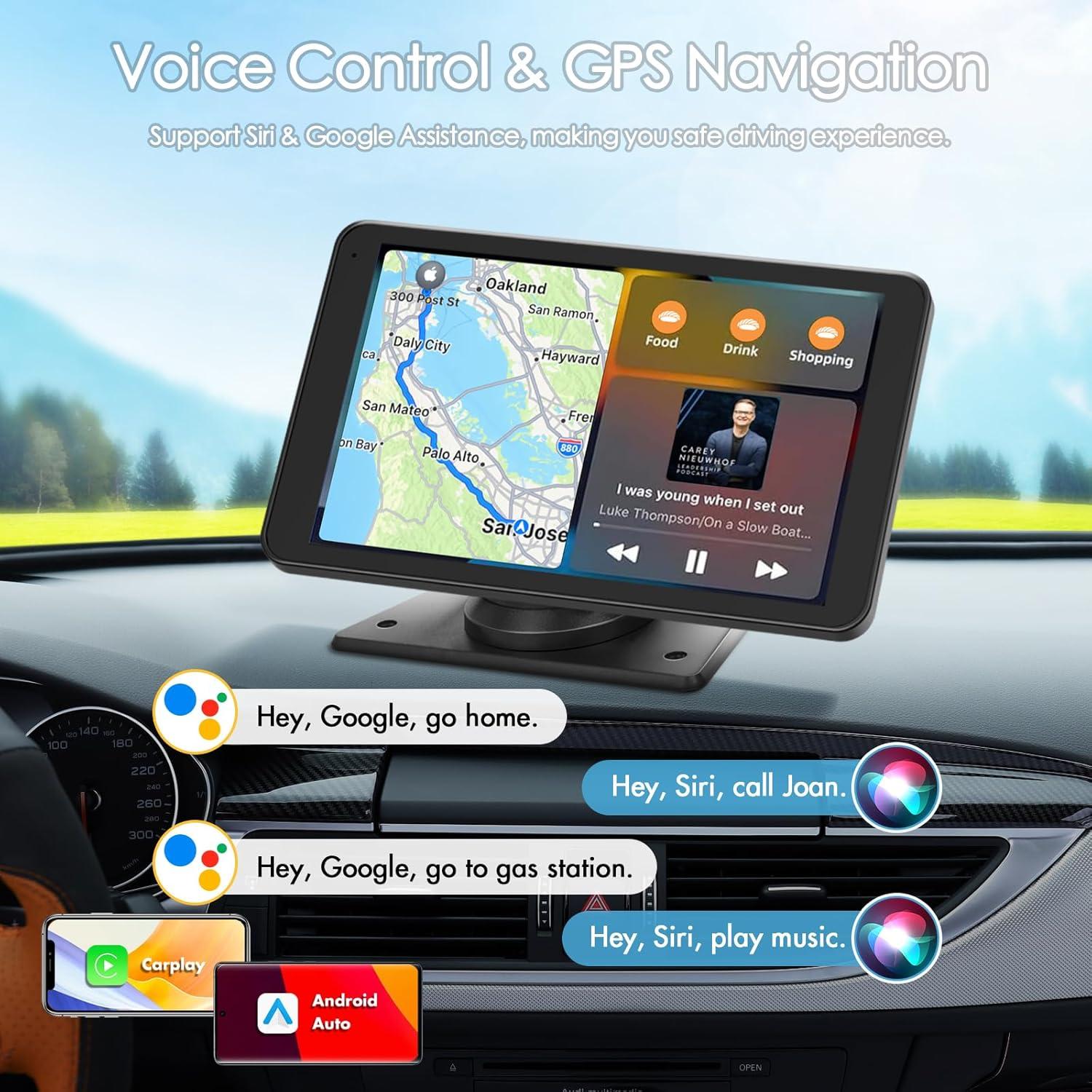 Estéreo de Coche Yongeid 7" con Apple CarPlay y Android Auto