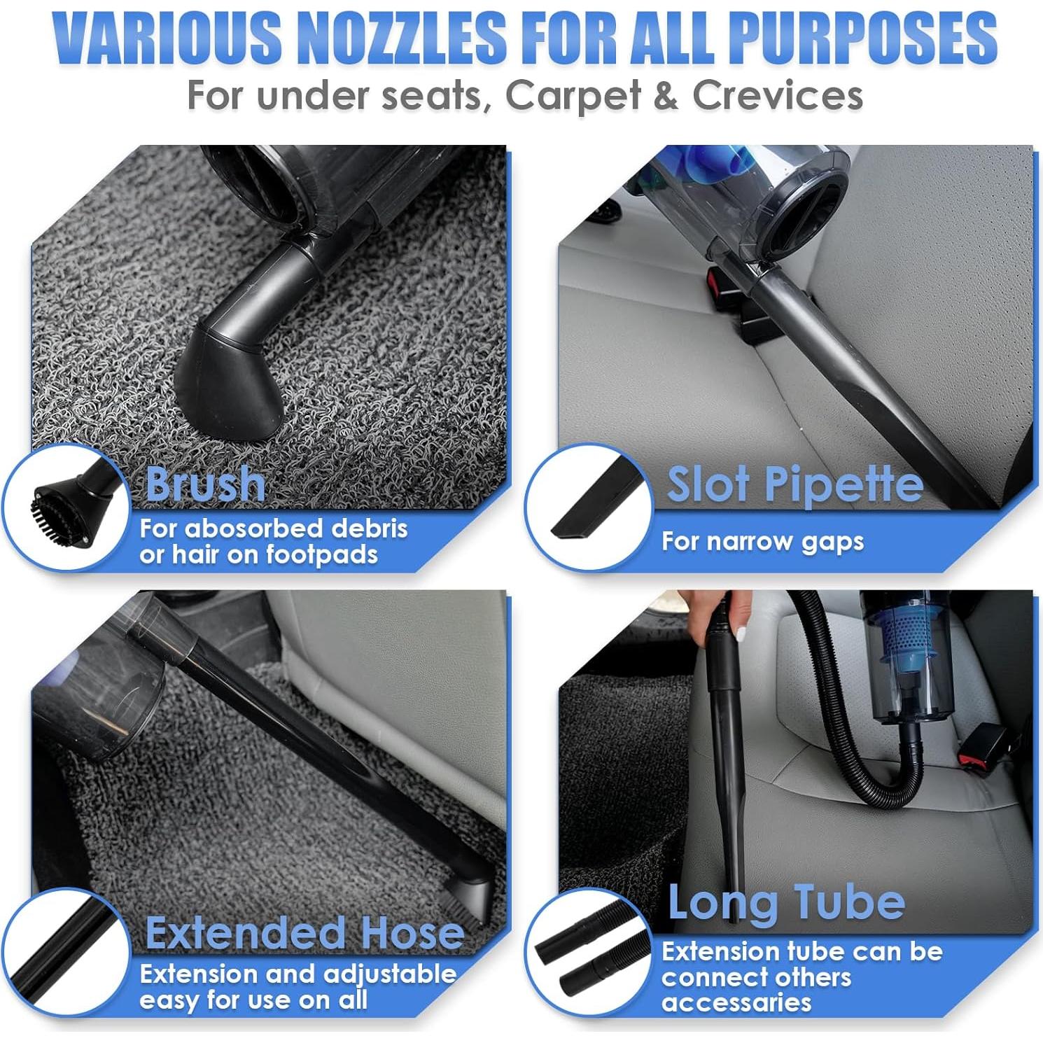 Kit de Limpieza de Autos Viewsun 19 PCS con Aspiradora y Accesorios