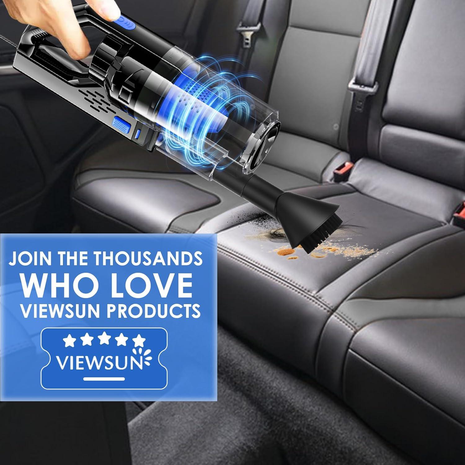Kit de Limpieza de Autos Viewsun 19 PCS con Aspiradora y Accesorios